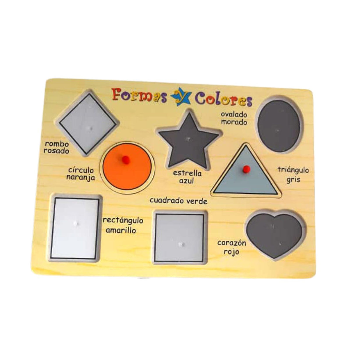 Tabla Geométrica de Encaje de Madera con Nombres para Niños. Fomenta el aprendizaje y la diversión. ¡Compra ahora y estimula su creatividad!-1-1-1-1-1