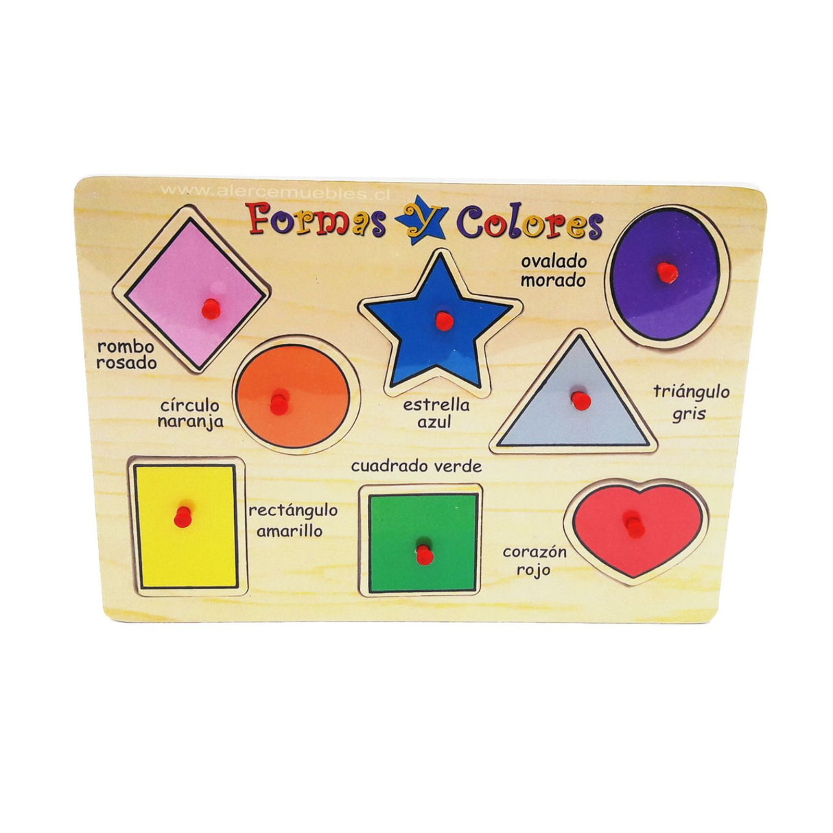 Tabla Geométrica de Encaje de Madera con Nombres para Niños. Fomenta el aprendizaje y la diversión. ¡Compra ahora y estimula su creatividad!-1-4-1-1-1