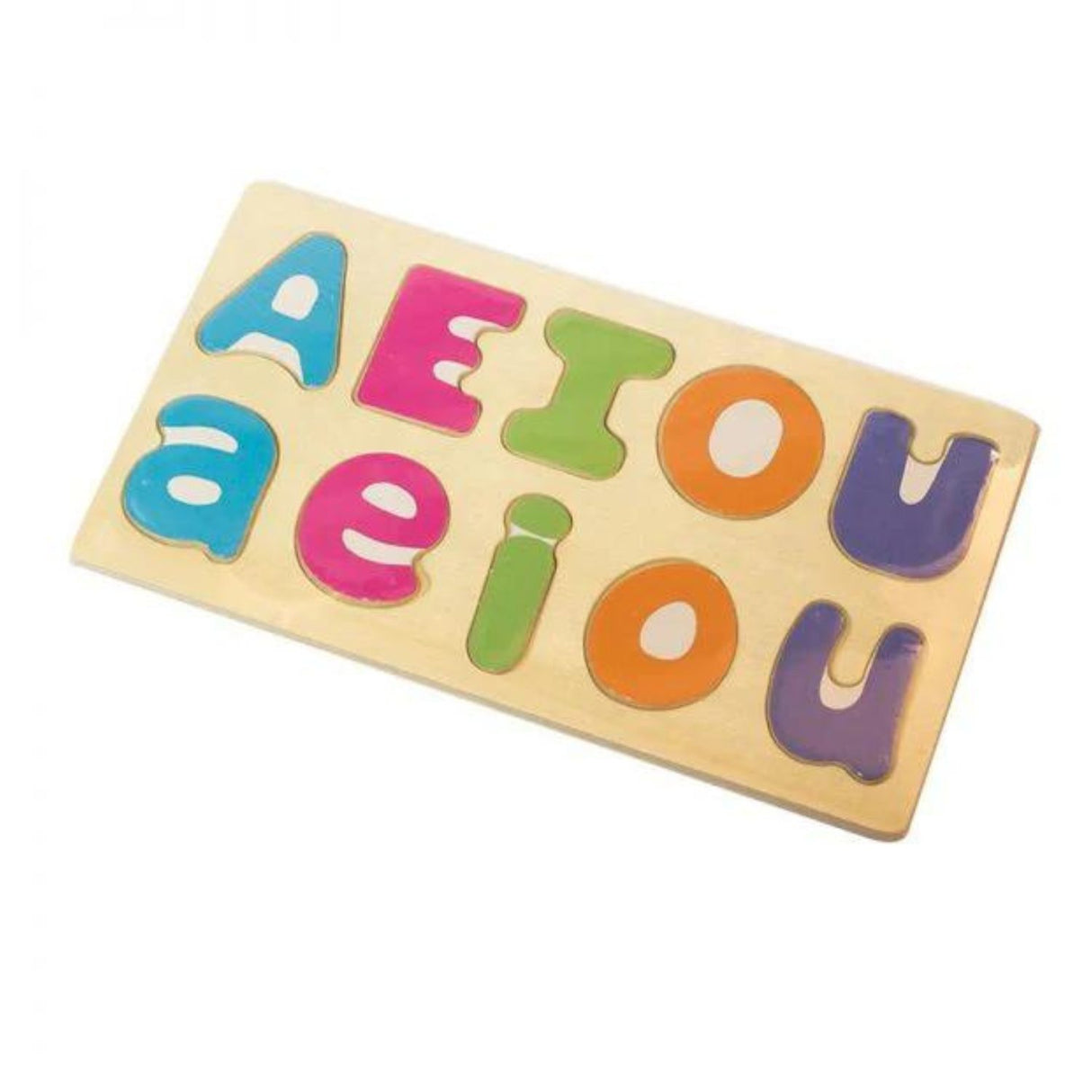 Tabla de Encaje de Madera con las Vocales para Niños de 3+. Fomenta el aprendizaje y la motricidad. ¡Compra ahora y potencia su desarrollo!-1-2-1-1-1