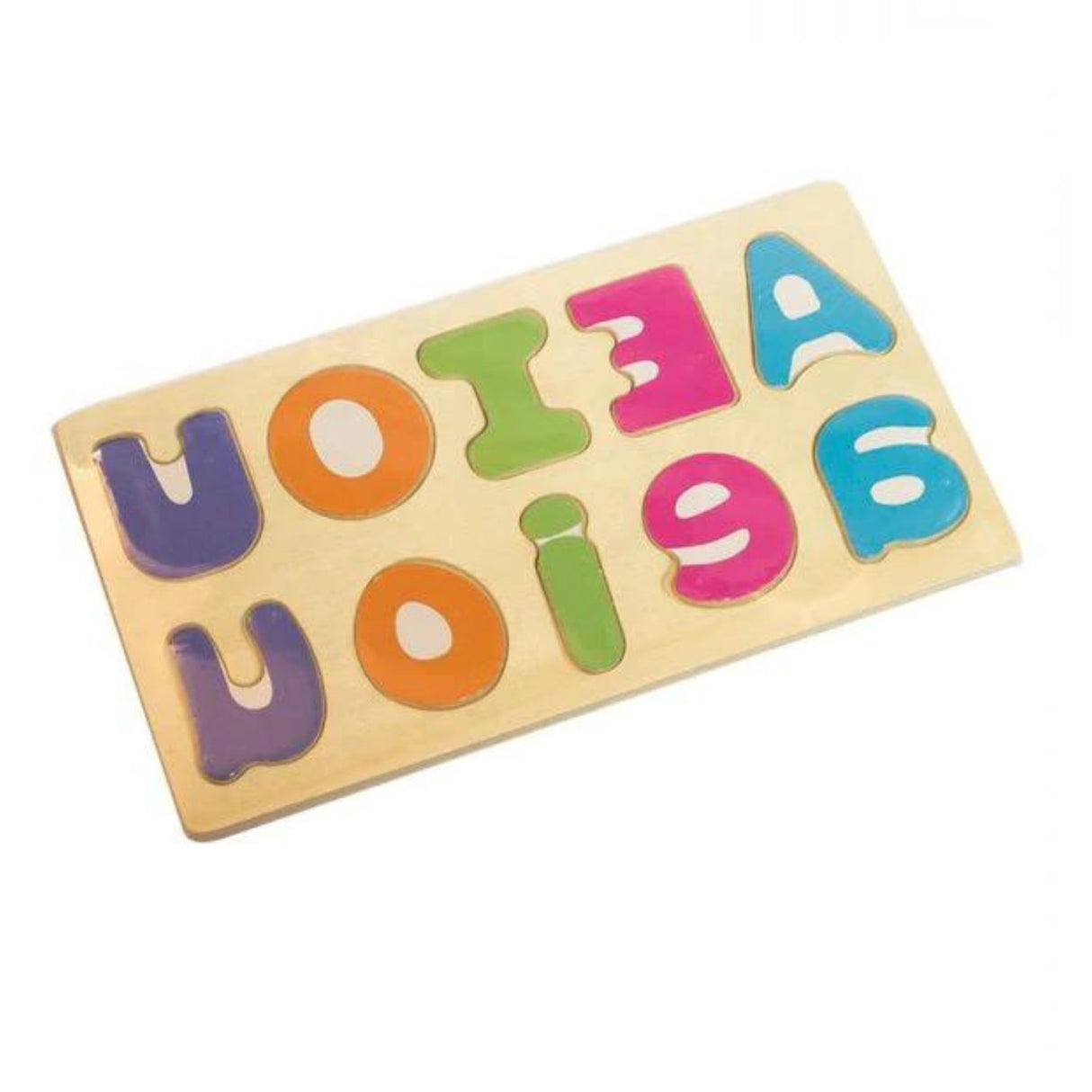 Tabla de Encaje de Madera con las Vocales para Niños de 3+. Fomenta el aprendizaje y la motricidad. ¡Compra ahora y potencia su desarrollo!-1-3-1-1-1