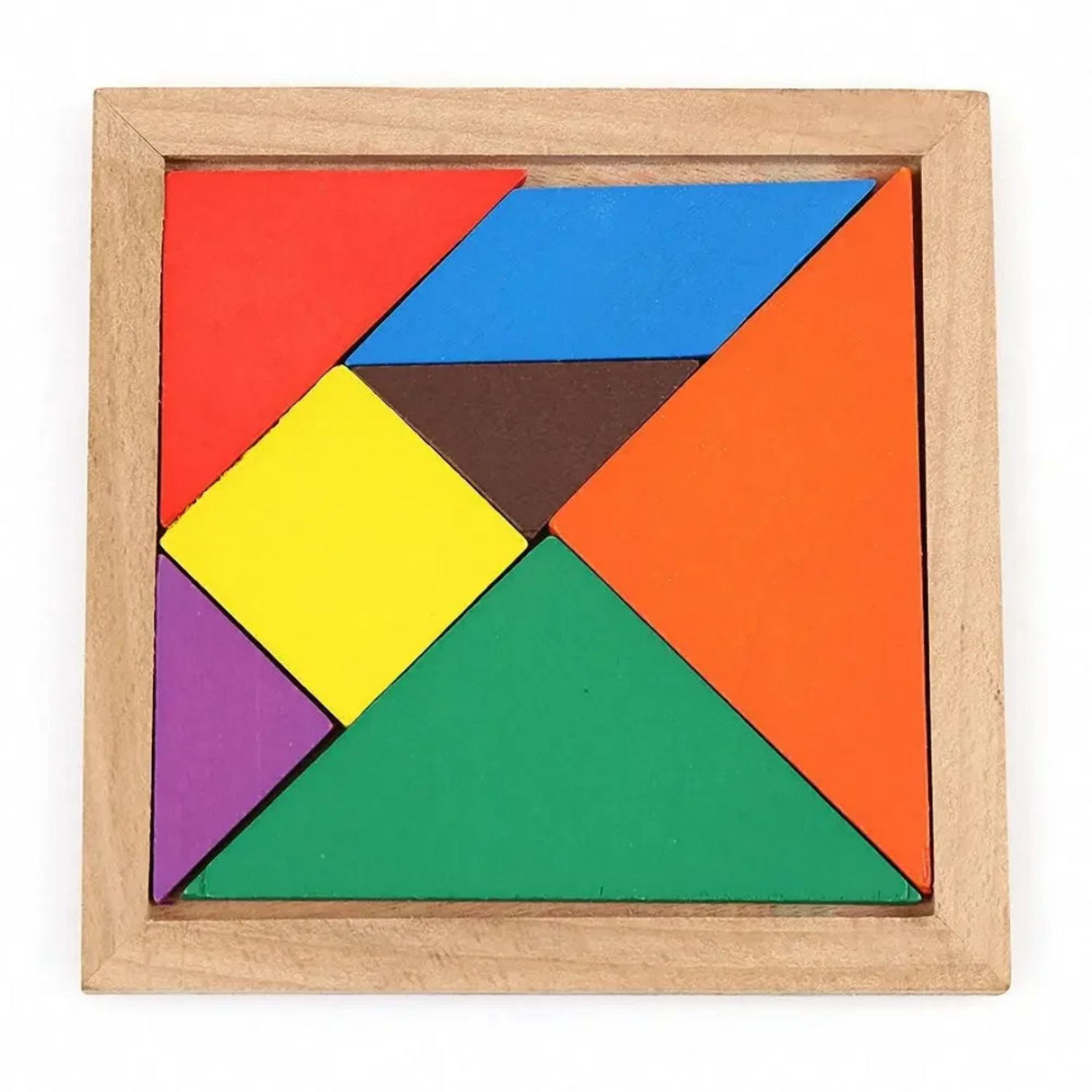 Tangrama Grande de Madera de Colores Para Niños de 20x20 cm. Fomenta la creatividad y el aprendizaje. ¡Compra ahora y diviértete creando!-1-1-1-1-1