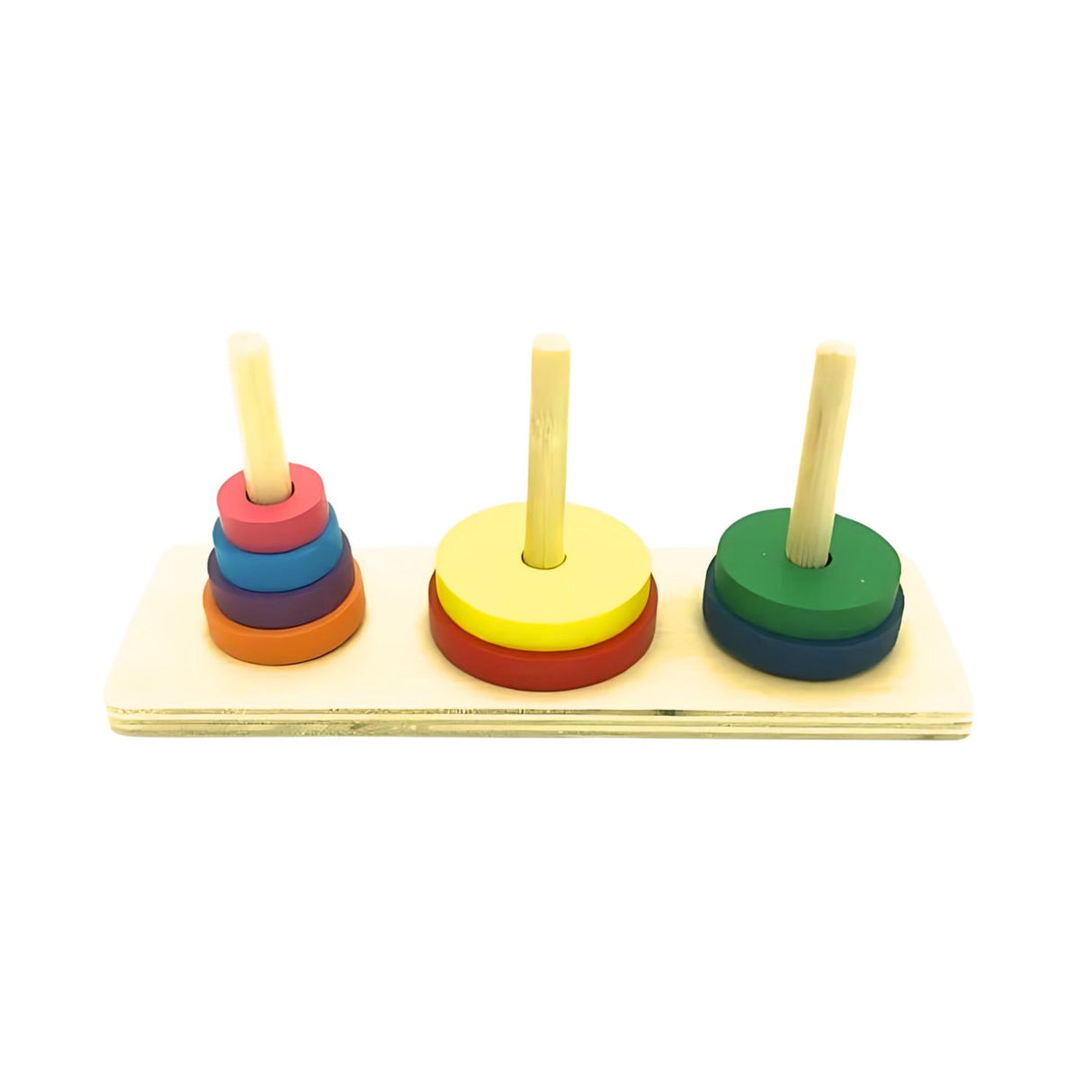 Juego Didáctico de Torre Hanói de Madera Para Niños de 3+. Fomenta la lógica y la concentración. ¡Descúbrelo ahora y potencia el aprendizaje!-1-1-1-1-1