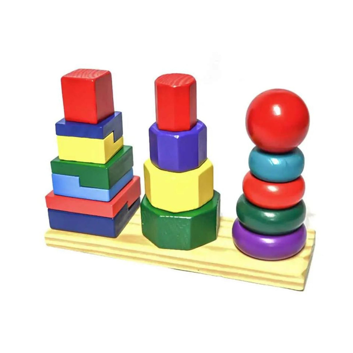 Juego Didáctico de Triple Torre de Madera para Niños de 3+. Fomenta la creatividad y habilidades motoras. ¡Compra ahora y diviértete aprendiendo!-1-1-1-1-1