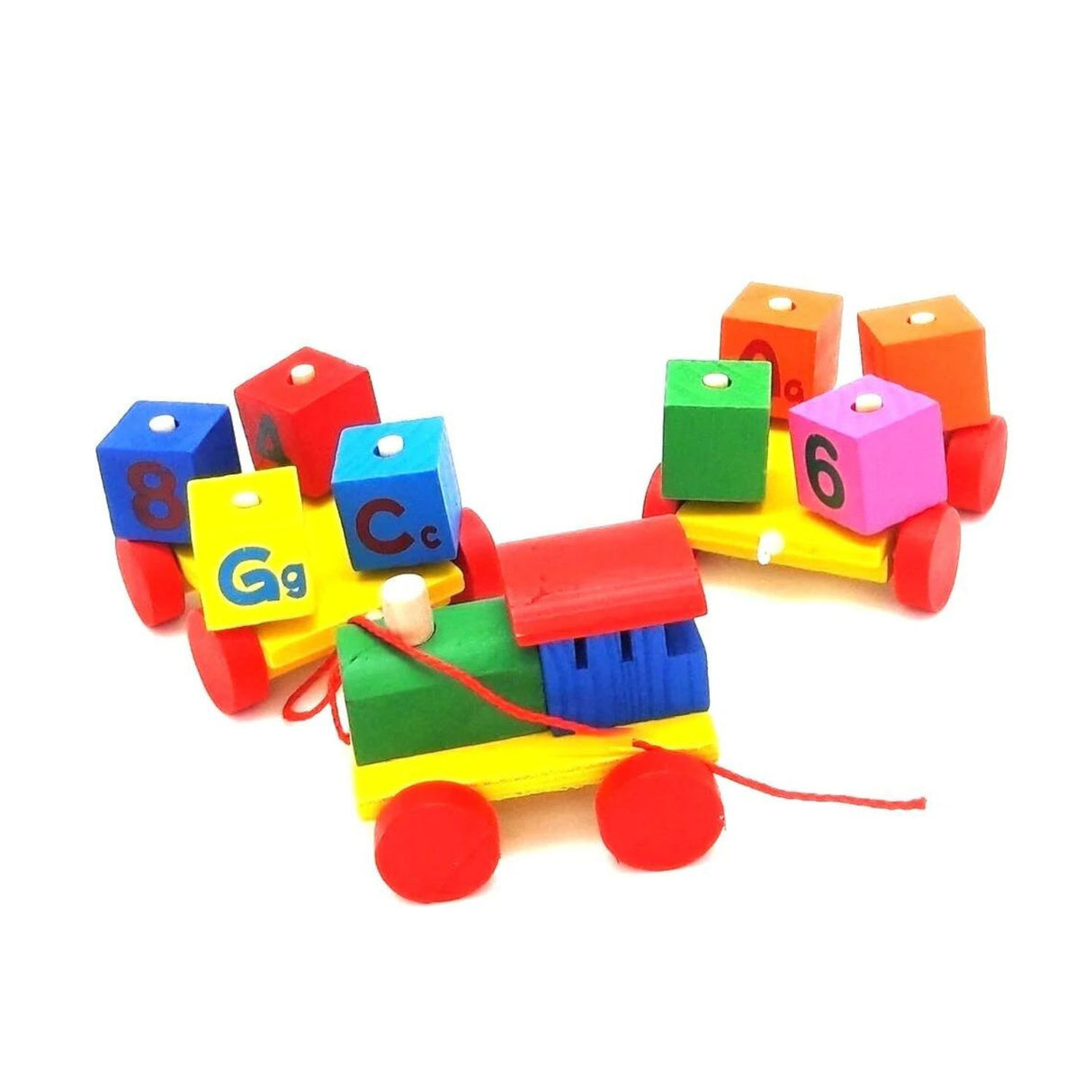 Tren de Encaje de Madera con Cubos de 27 cm Para Niños. Fomenta la creatividad y habilidades motoras. ¡Compra ahora y diviértete aprendiendo!-1-3-1-1-1