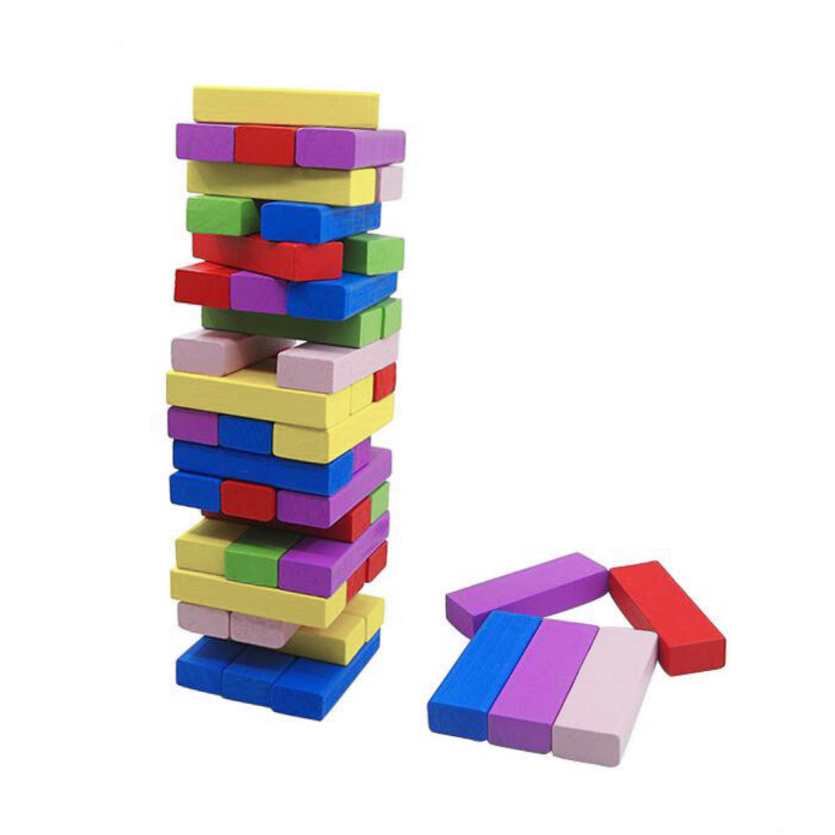 Torre de Madera de Colores Con Dado para Niños de 3+ Años. Fomenta la creatividad y habilidades motoras. ¡Compra ahora y diviértete aprendiendo!-1-2-1-1-1