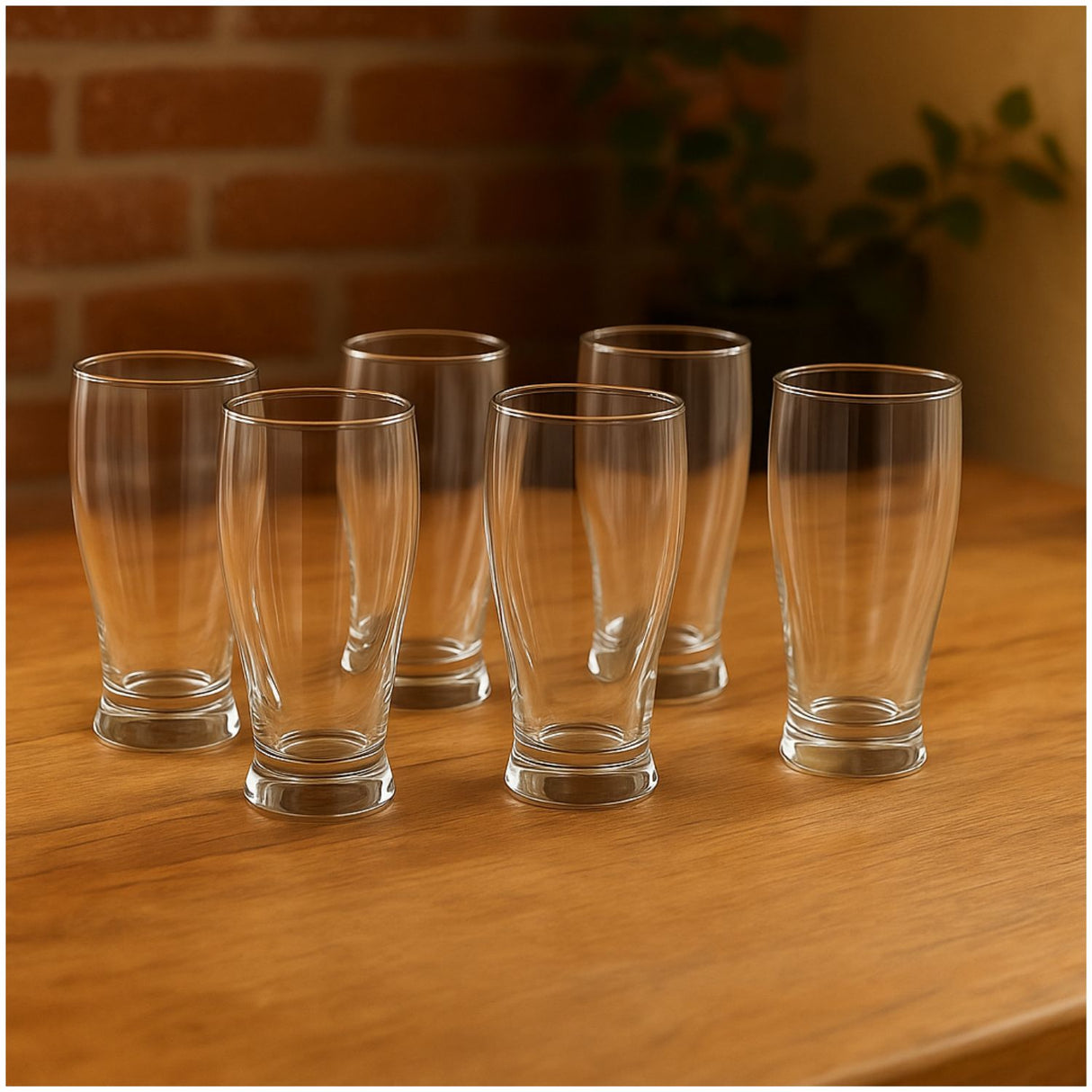 Set 6 Vasos Shoperos Bucarest Allegra De 340mL Cervezas