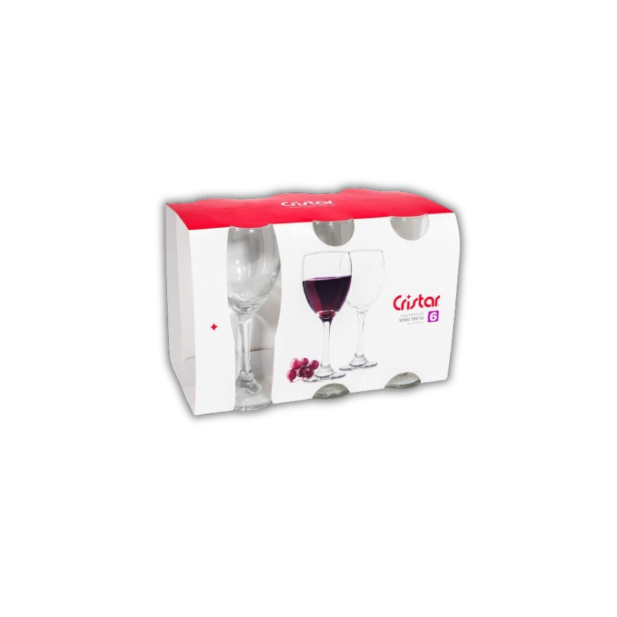 Set 6 Copas de Vino 300 Ml Versalles Cristar