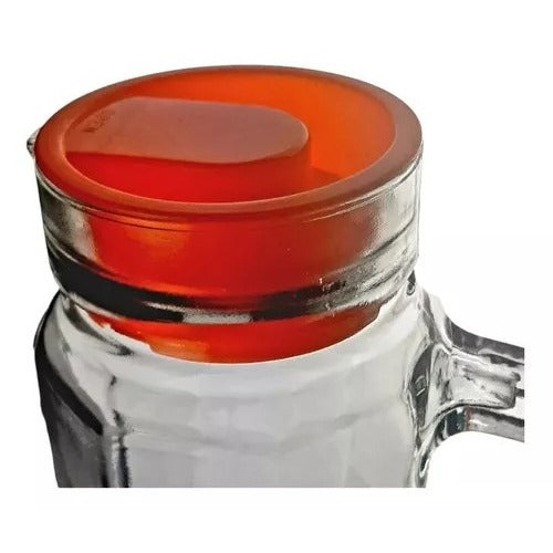 Jarra Refrigerador 1100 mL Modelo Rivoli Para Jugos Tapa Naranja