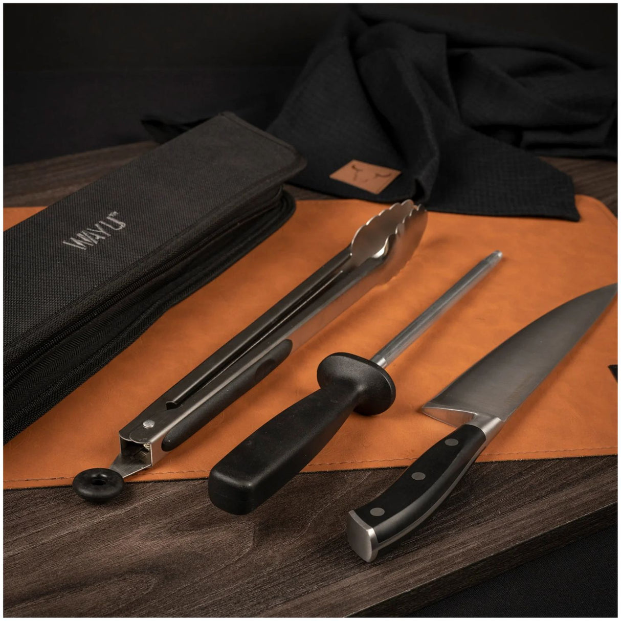 Set Parrillero Wayu 3 Piezas Con Funda Quincho BBQ Parrilla