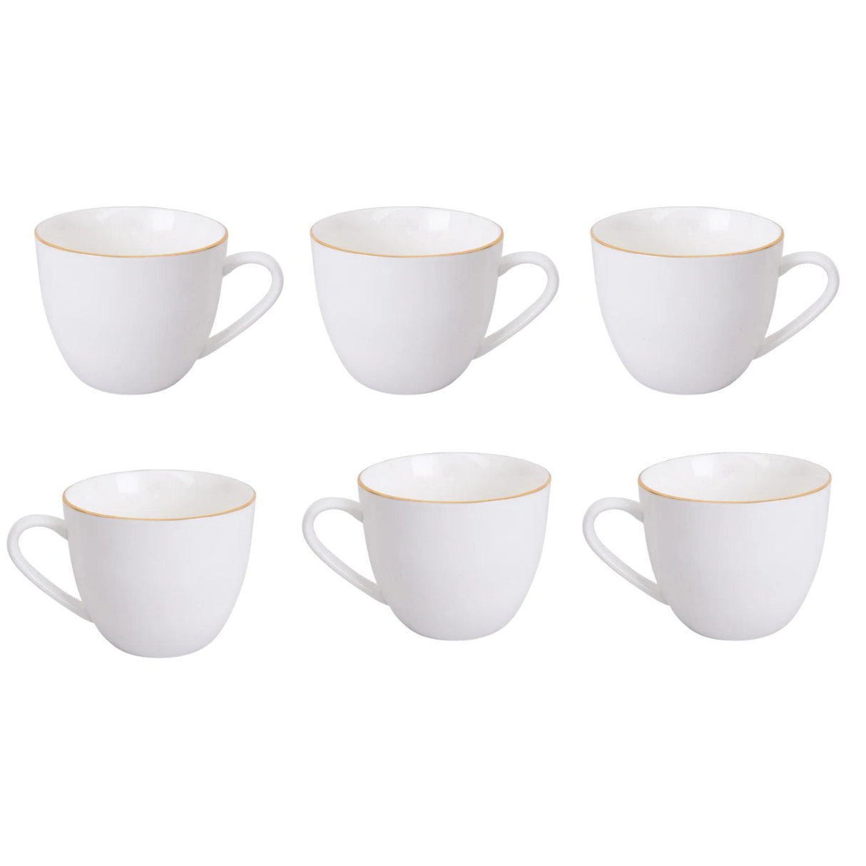 Set 6 Tazas de Te 260mL Royal Borde Dorado Menaje Cocina