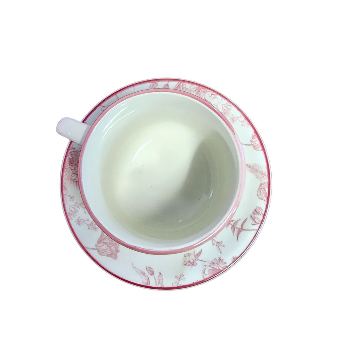 Set Taza con Platillo Royal 260mL 15cm Diseño Rose Cocina