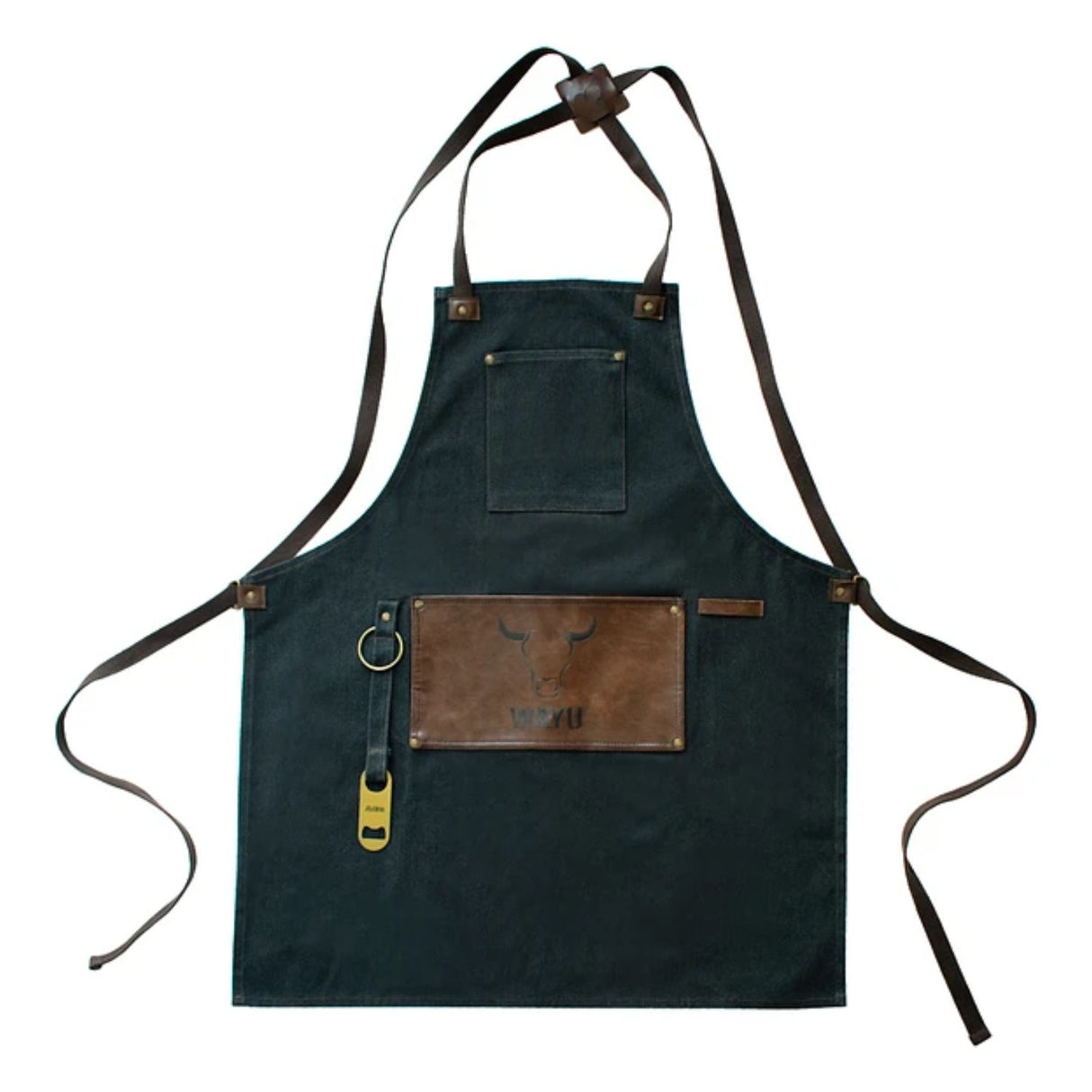 Delantal Premium Ajustable 62x78cm Wayu Parrilla Cocina BBQ