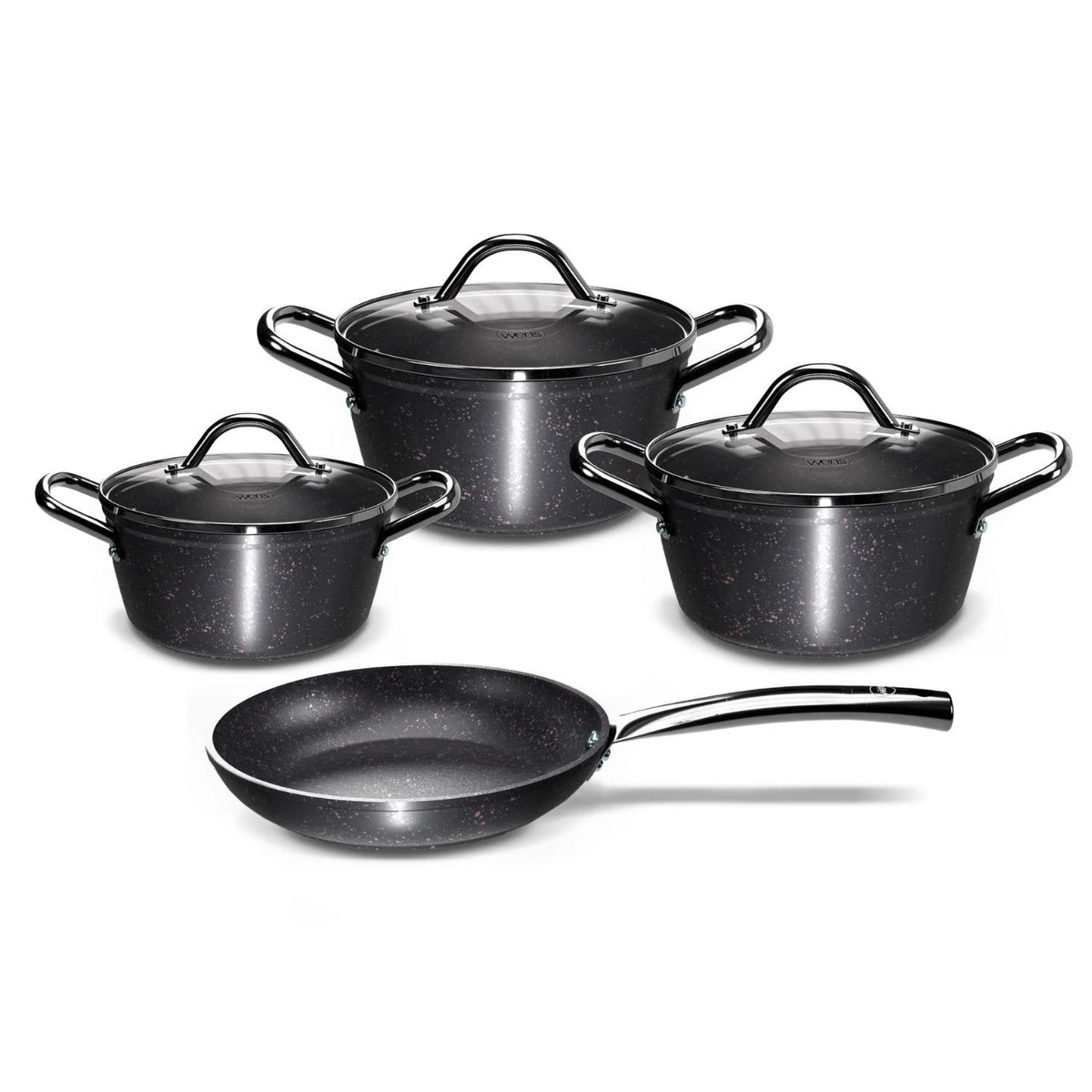 Bateria Cocina Wens Pompei 7 Piezas de Aluminio Forjado