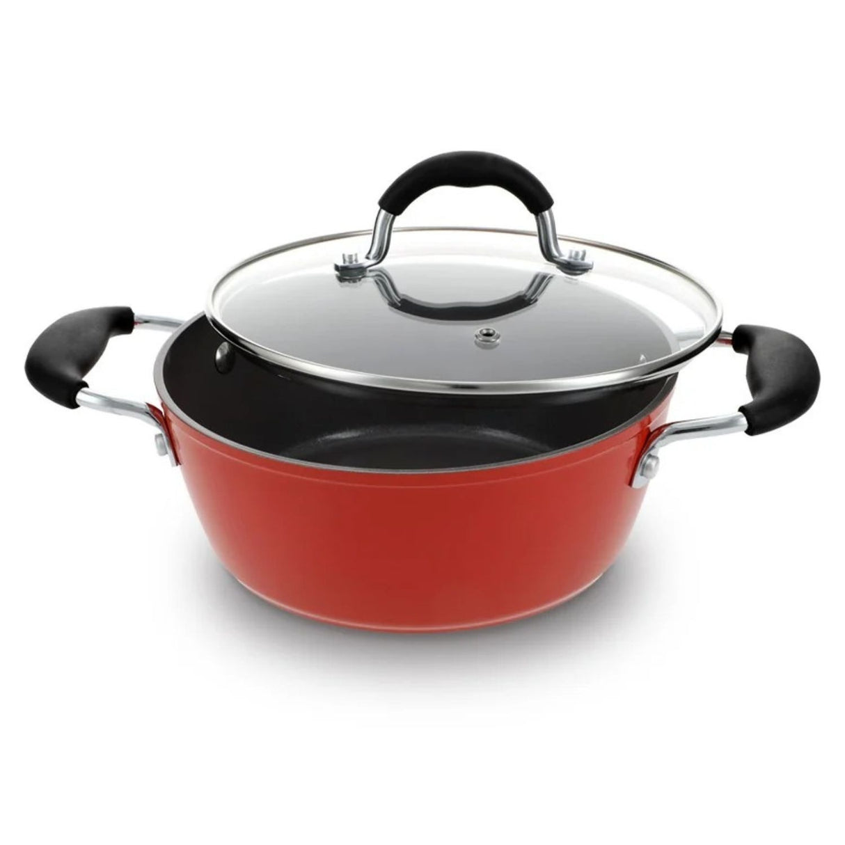 Cacerola Bohlier Modelo Venus 20cm Aluminio Tapa Vidrio Olla