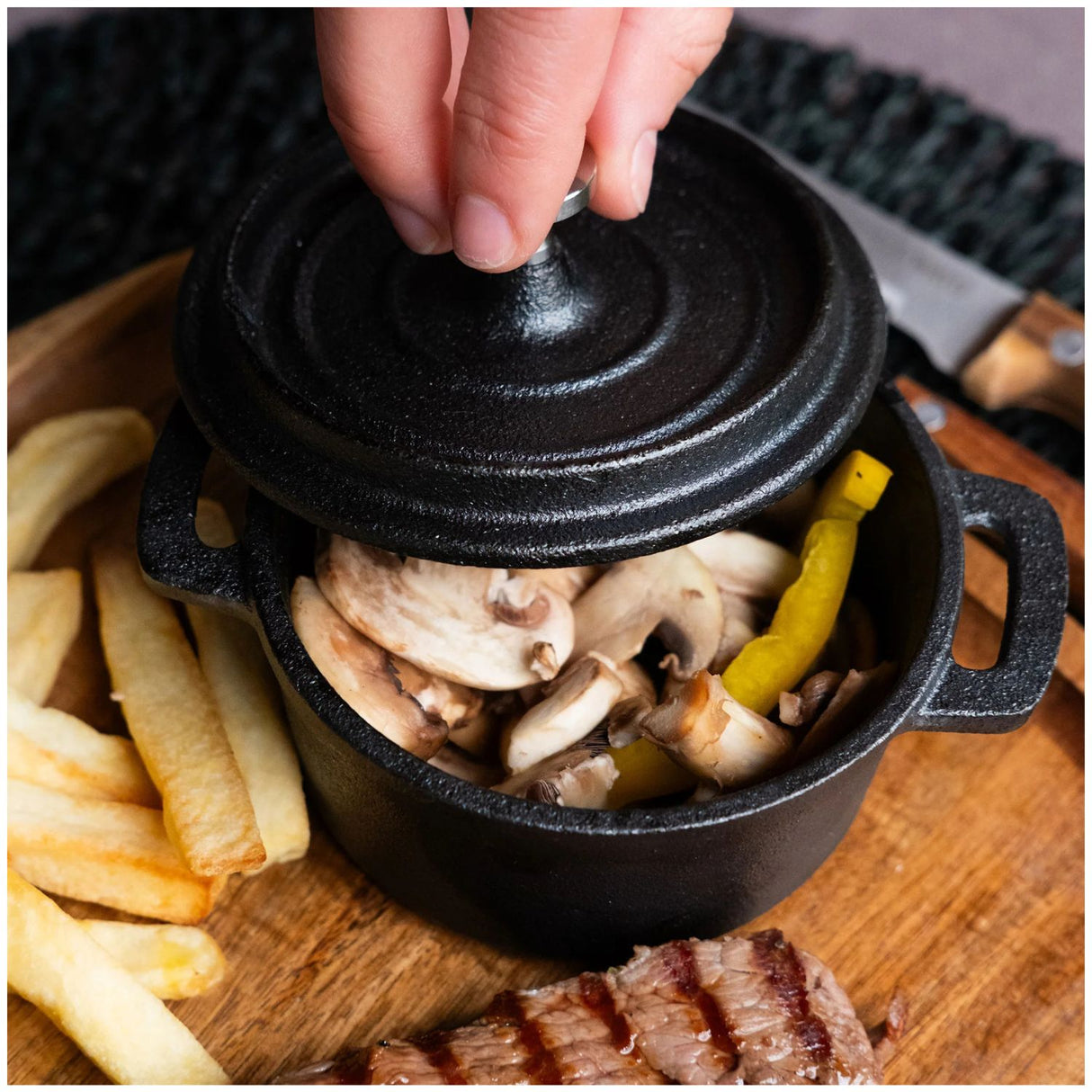 Mini Olla Cacerola Wayu Hierro Fundido 10cm Cocina Parrilla