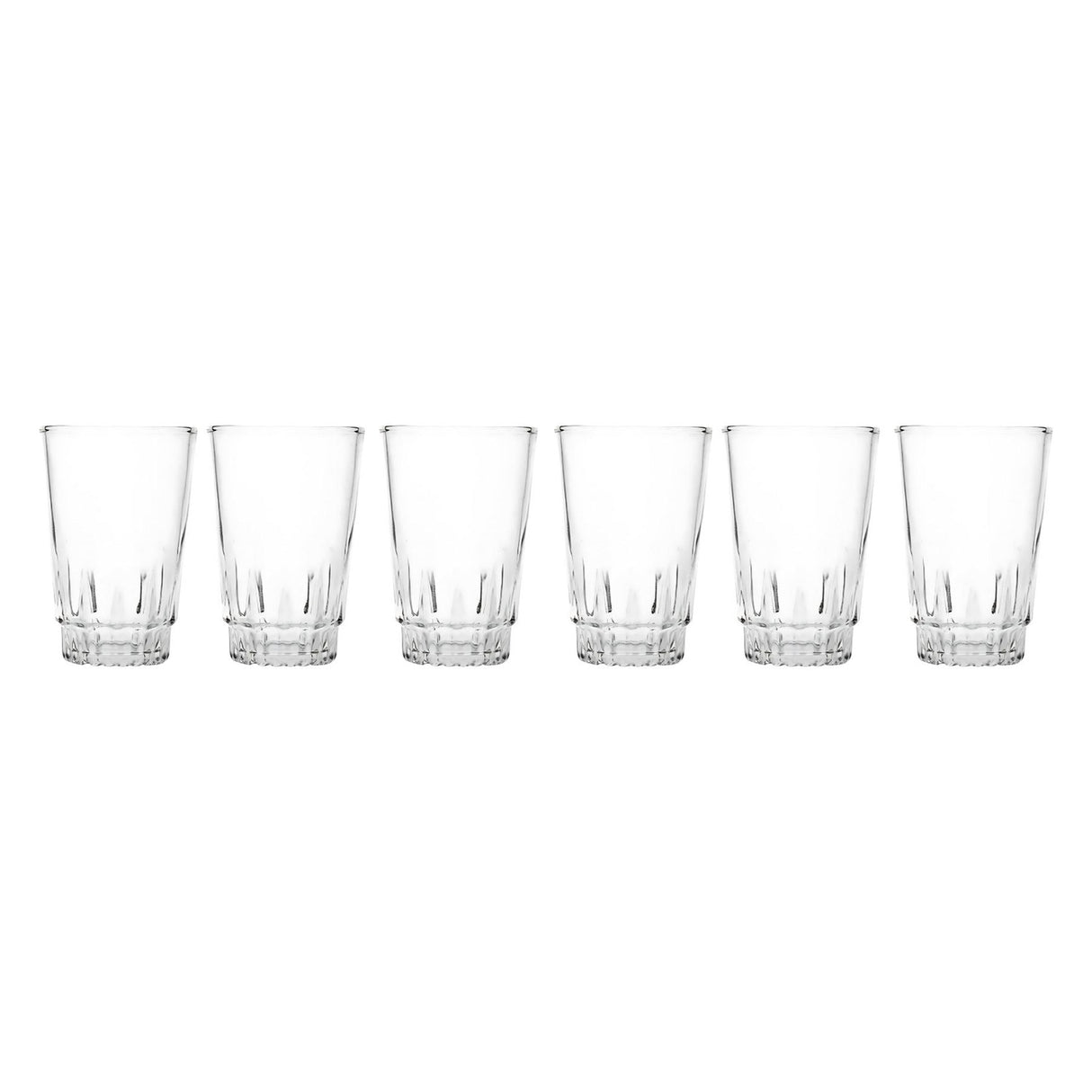 Set 6 Vasos Trago Altos Torino Bebidas Jugos Allegra 320mL