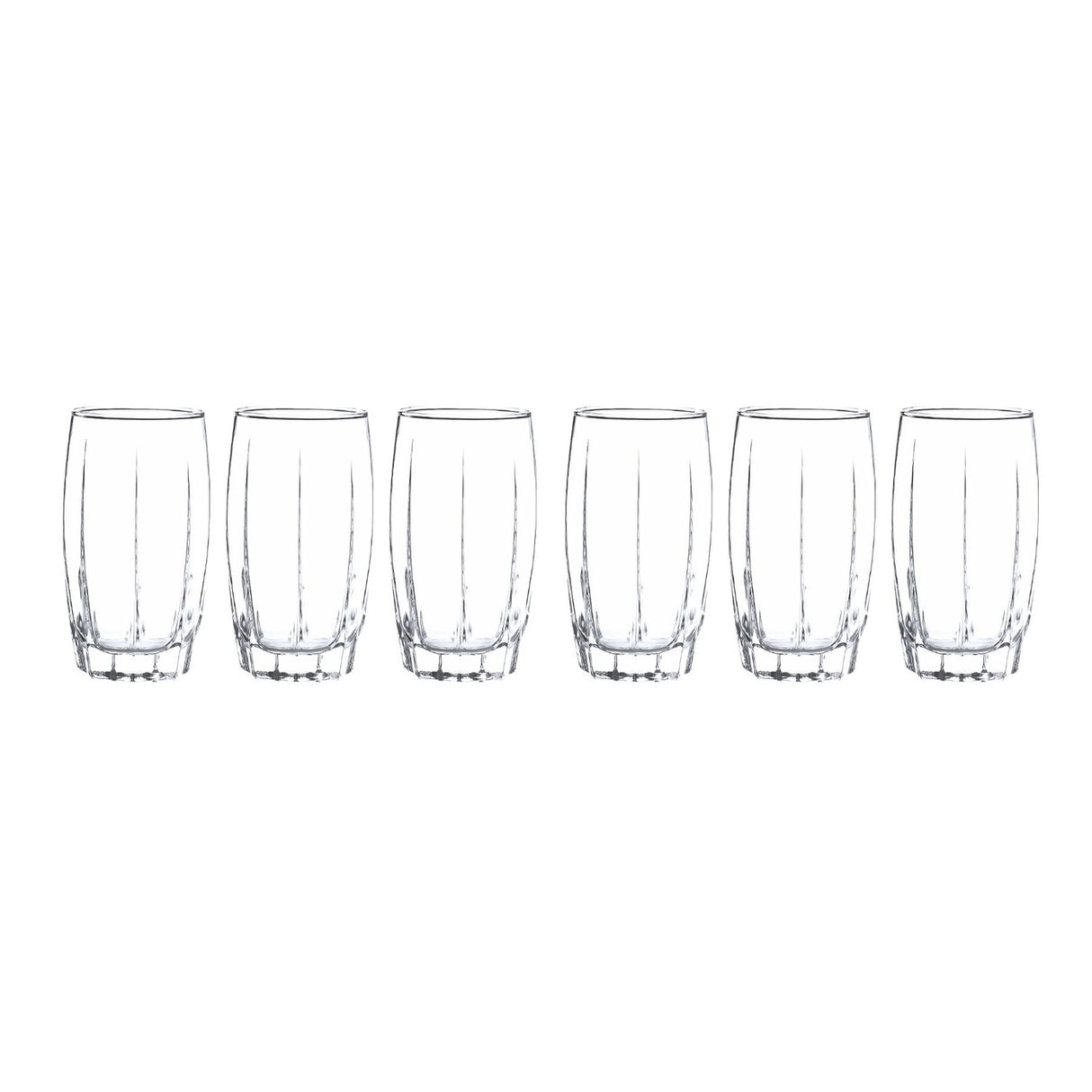 Display 6 Vasos Altos Amadeus Rocks 374cc Tragos Jugos Cristar