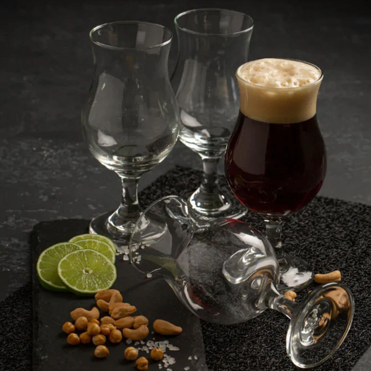 Display 4 Copas Cerveceras Premium Praga 442mL Cristar Beer