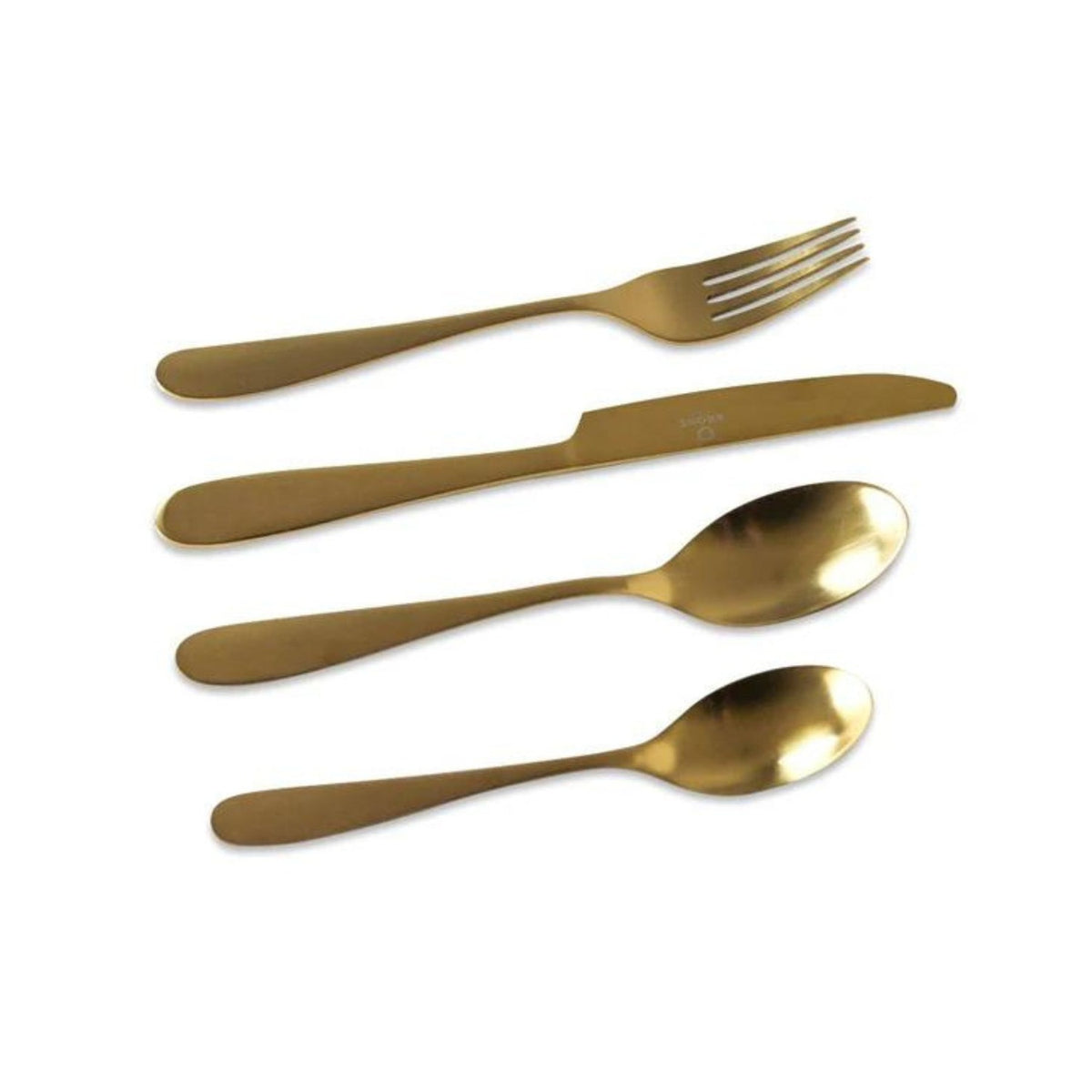 Set Cubiertos 24 Pzs Gold Krons Acero Inox Set Cuchilleria
