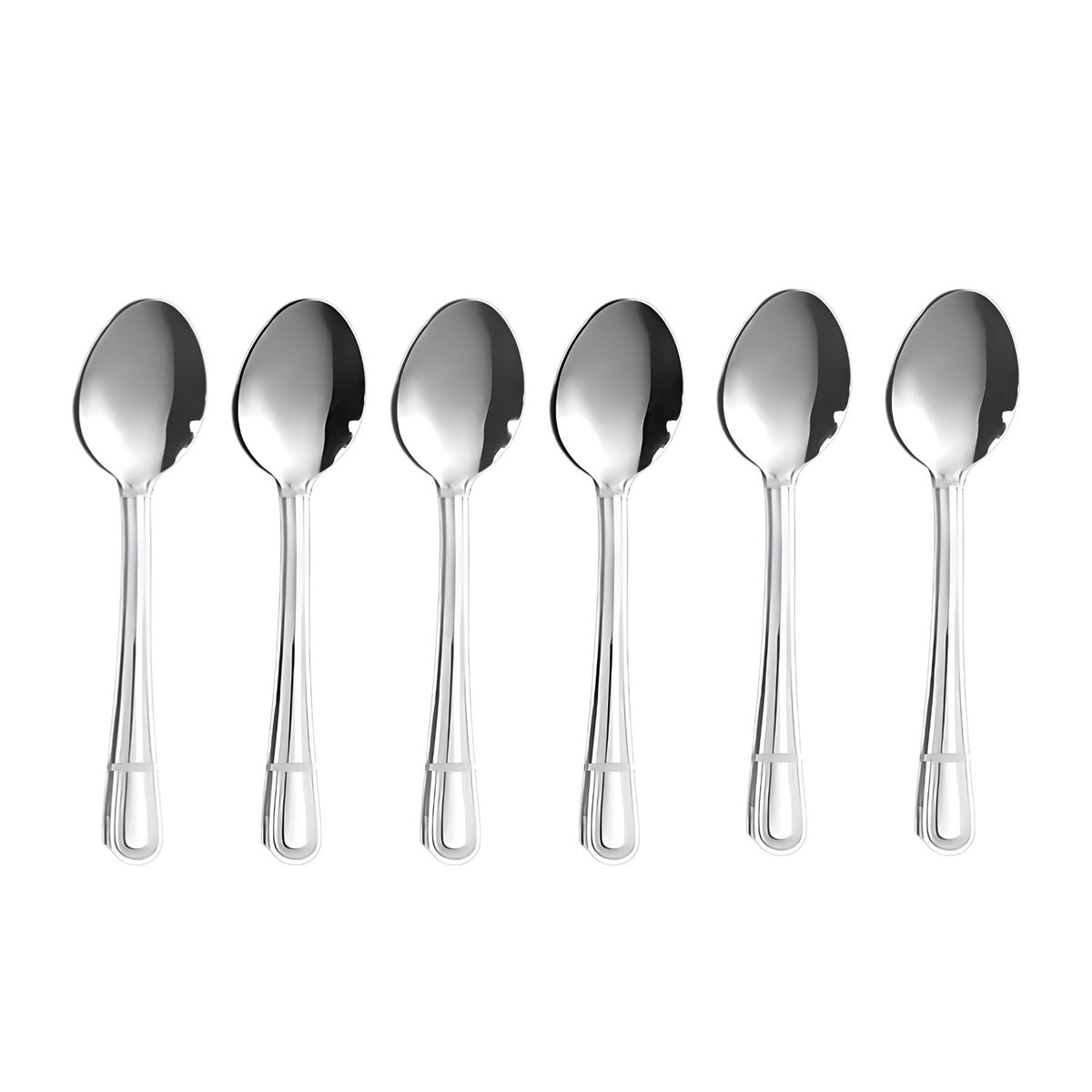 Set 6 Cucharas para Te Perlado Krons 13cm Acero Inoxidable