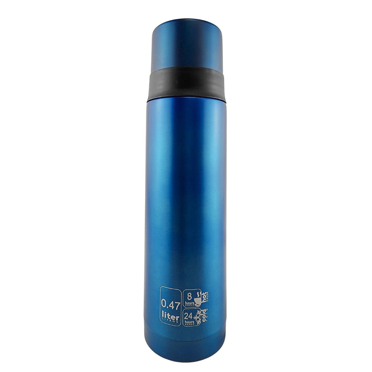 Termo Mega Slim IV 470mL Acero Inoxidable Metalico Te Cafe Azul