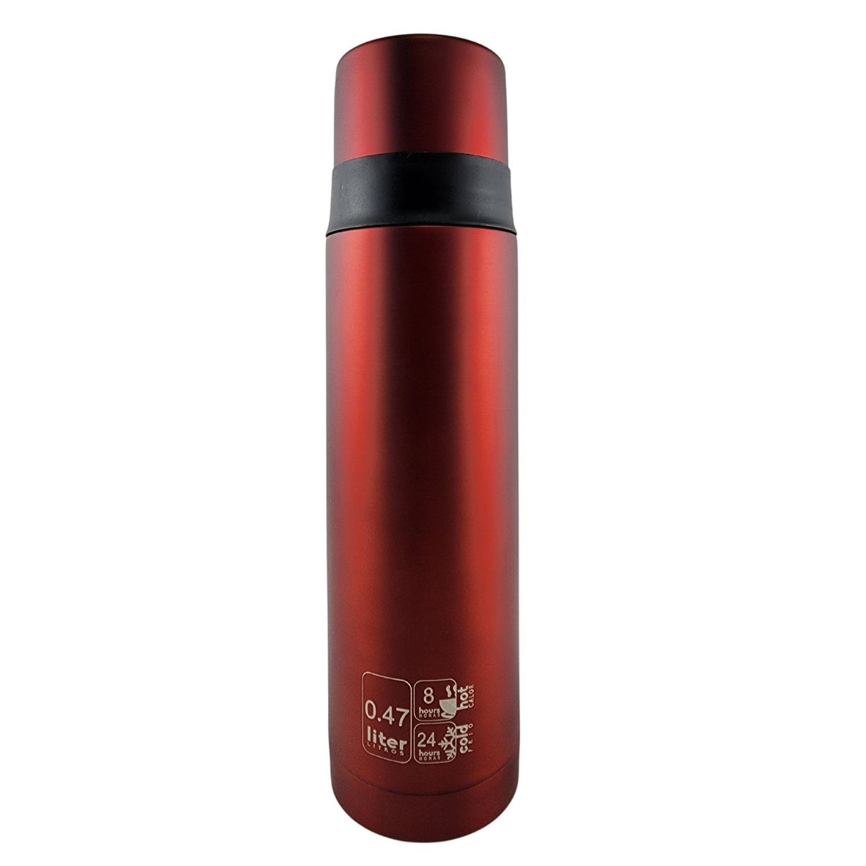 Termo Mega Slim IV 470mL Acero Inoxidable Metalico Te Cafe Rojo