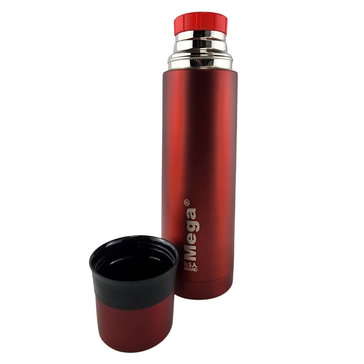 Termo Mega Slim IV 470mL Acero Inoxidable Metalico Te Cafe Rojo