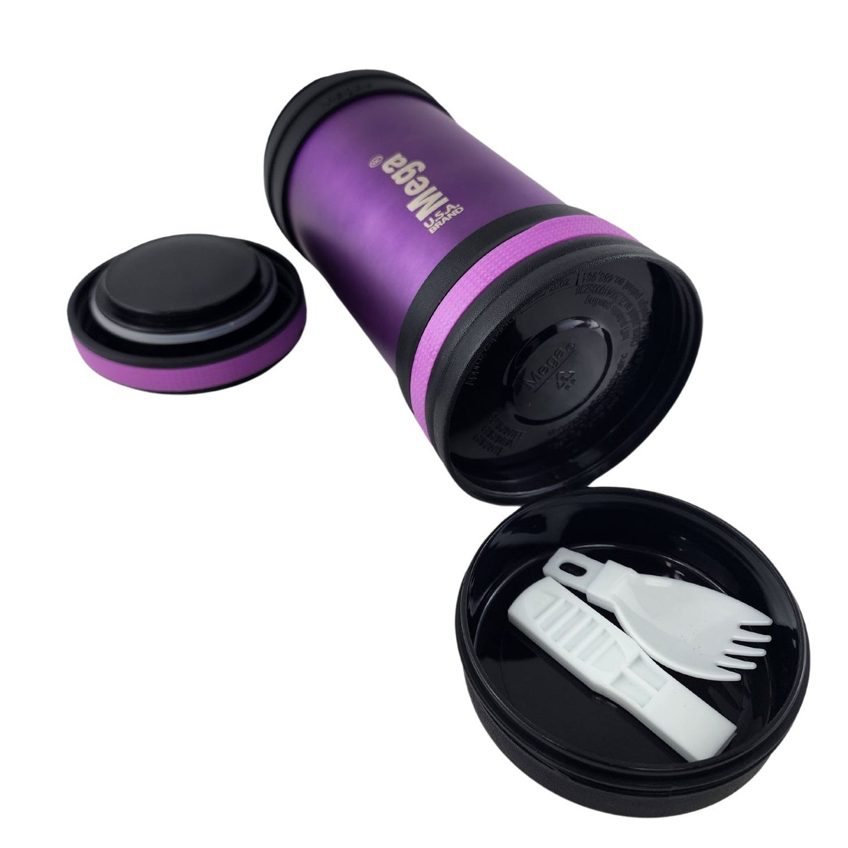 Termo Mega Maxx 600mL Comidas Metalico Acero Inoxidable Morado