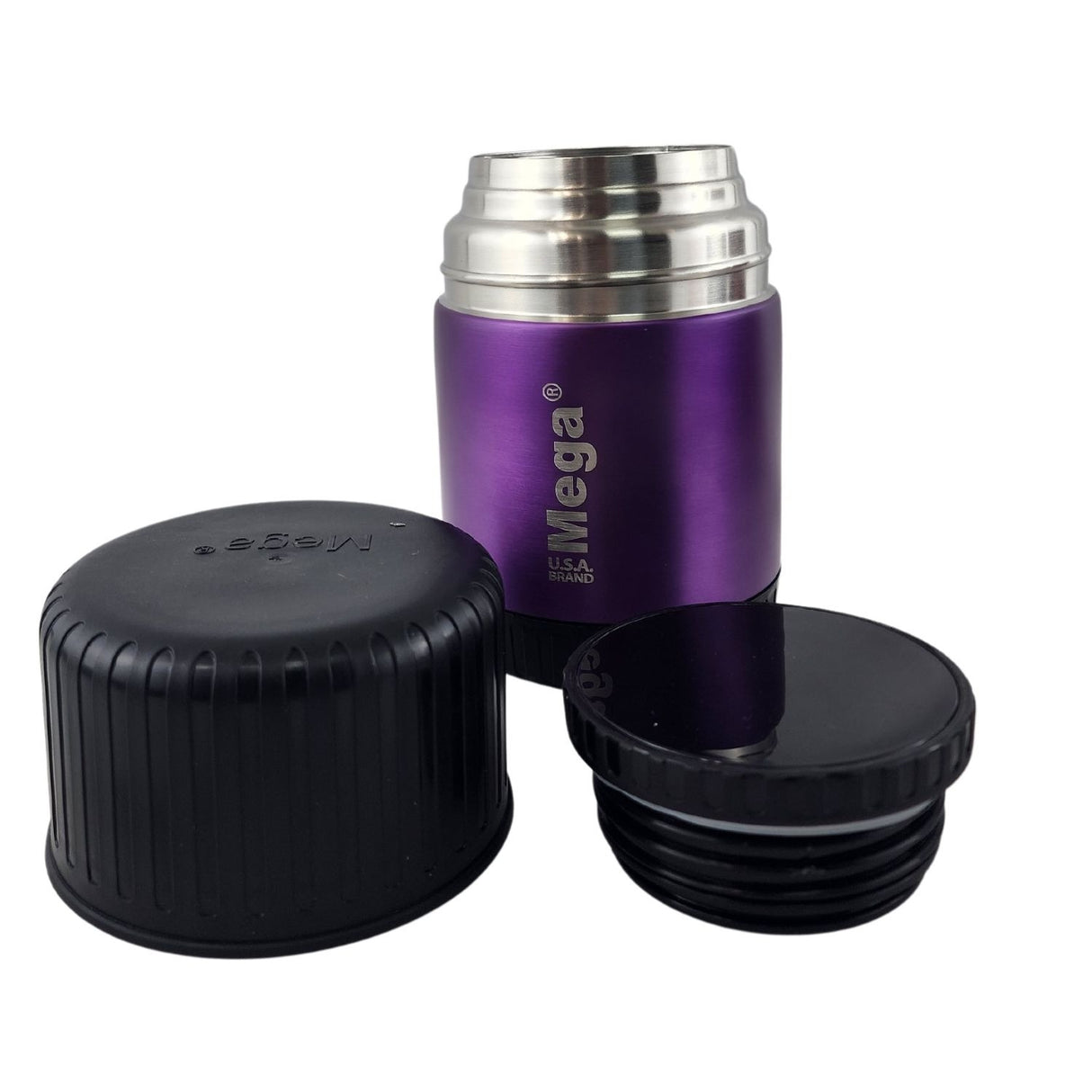Termo Mega Magnum 500mL Comidas Metalico Acero Inoxidable Morado