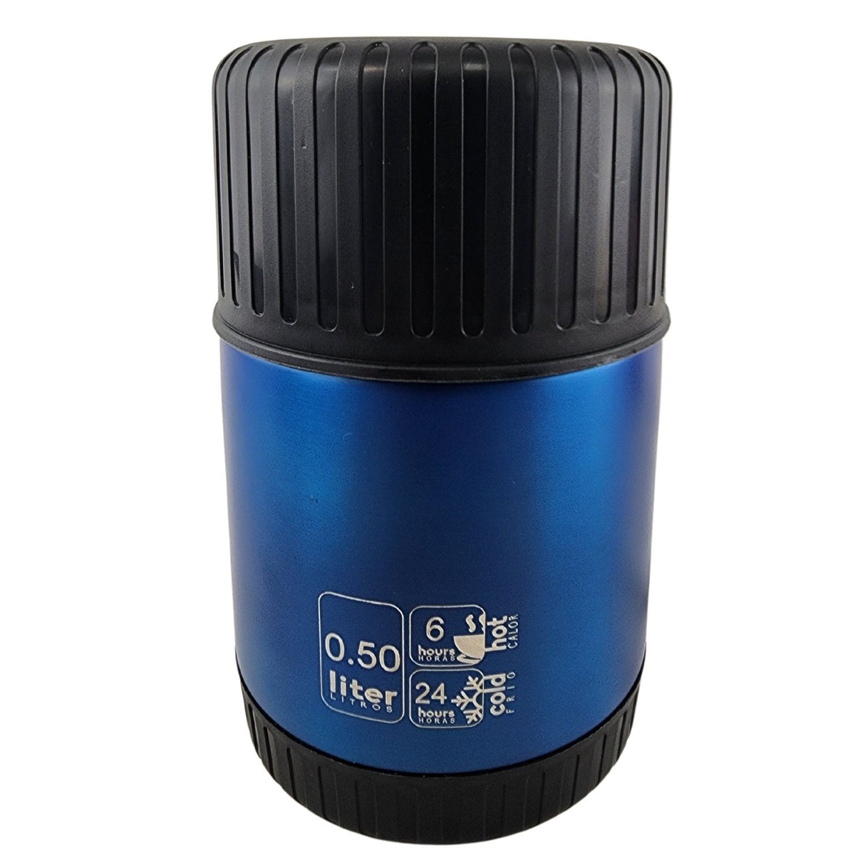 Termo Mega Magnum 500mL Comidas Metalico Acero Inoxidable Azul
