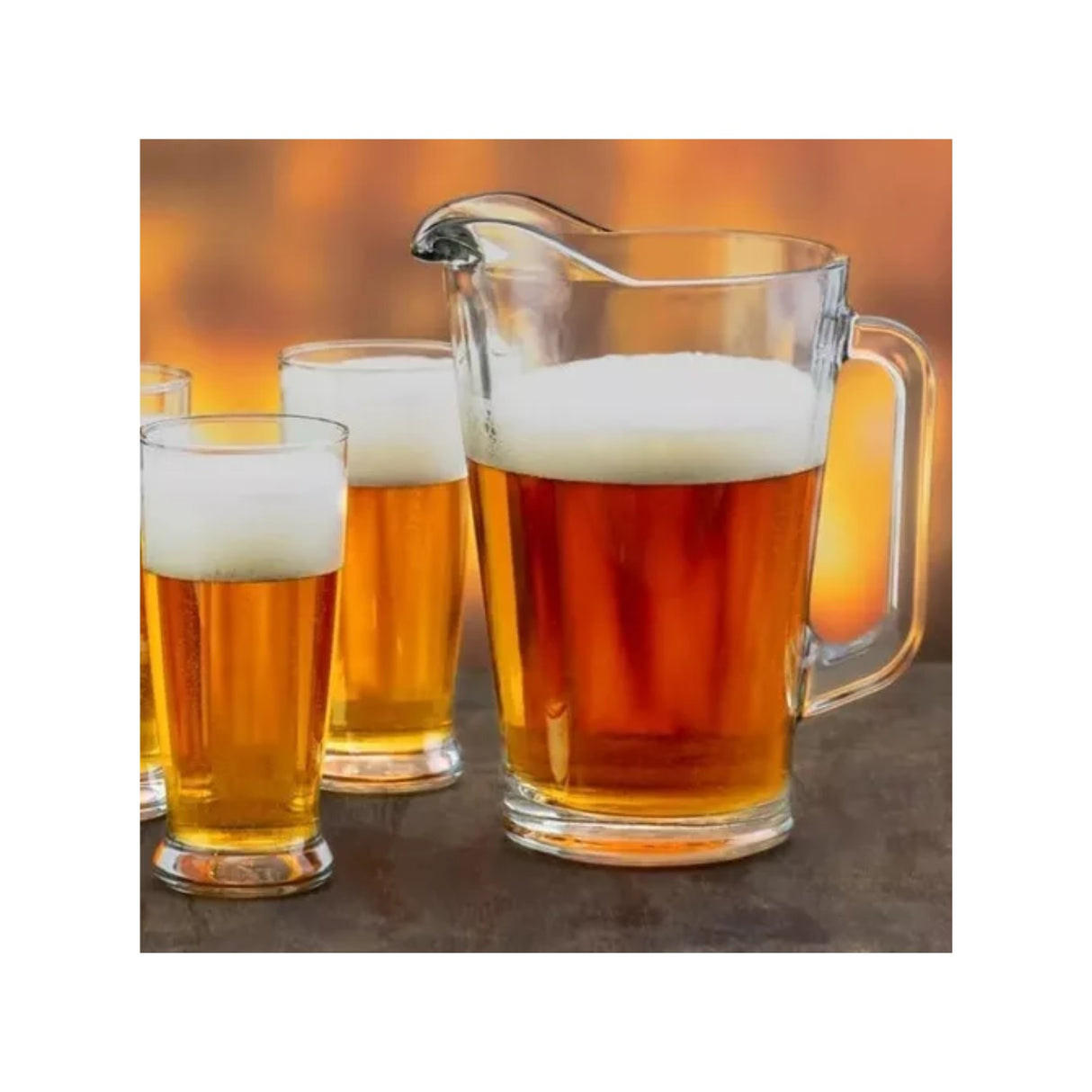 Jarra Pitcher De Vidrio Allegra Cerveza Agua Bebida 1700ml Disfruta de su elegante diseño y versatilidad. Perfecta para cualquier ocasión, ¡adquiere la tuya ahora!-4