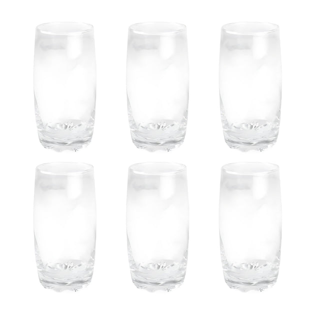 Set 6 Vasos Altos Modelo Napoles 390cc Jugos Tragos Bebida Mejora tus momentos con elegancia y funcionalidad. ¡Adquiere el set y disfruta de cada sorbo!-1