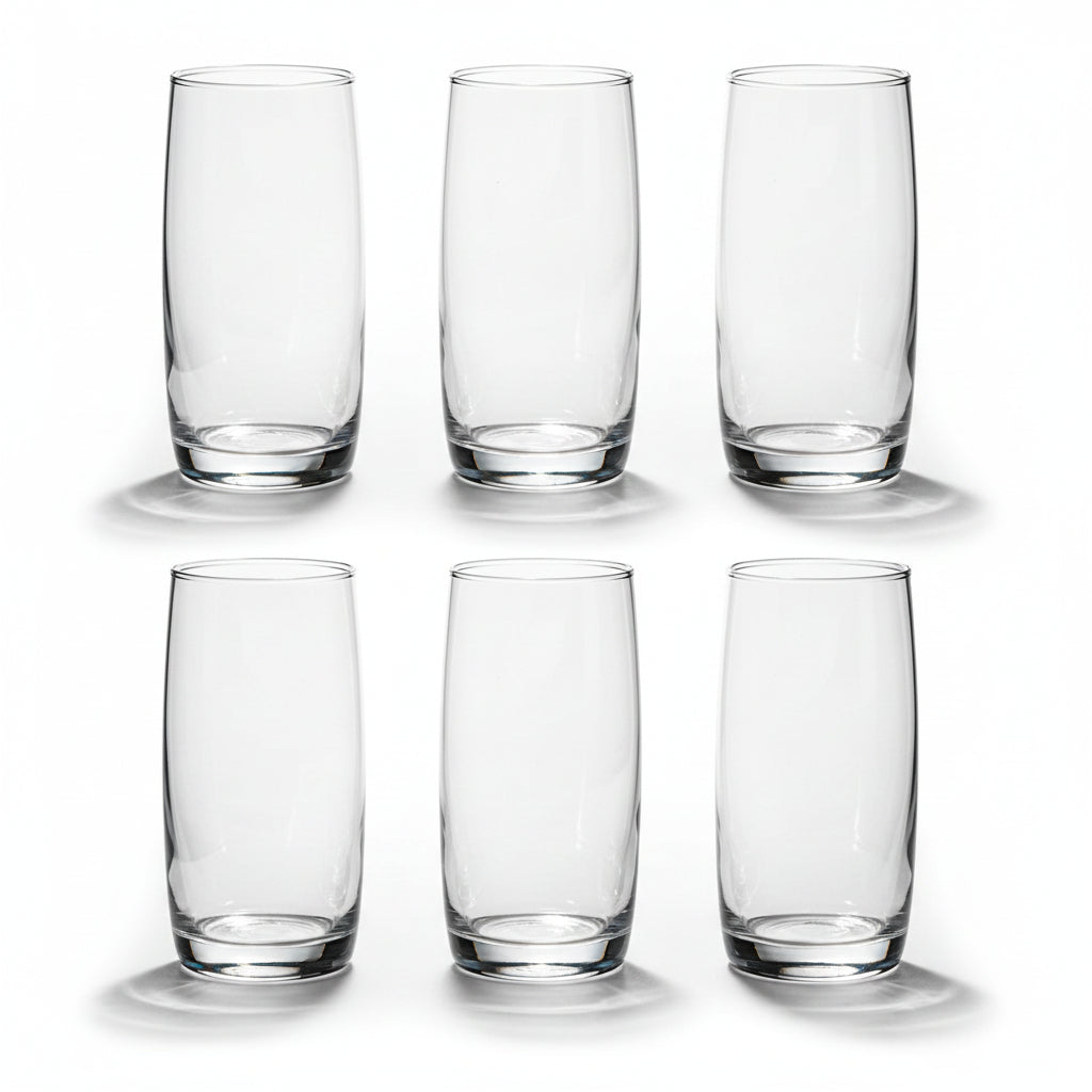 Set 6 Vasos Altos Modelo Monterrey Transparente De 445mL | Disparo.cl