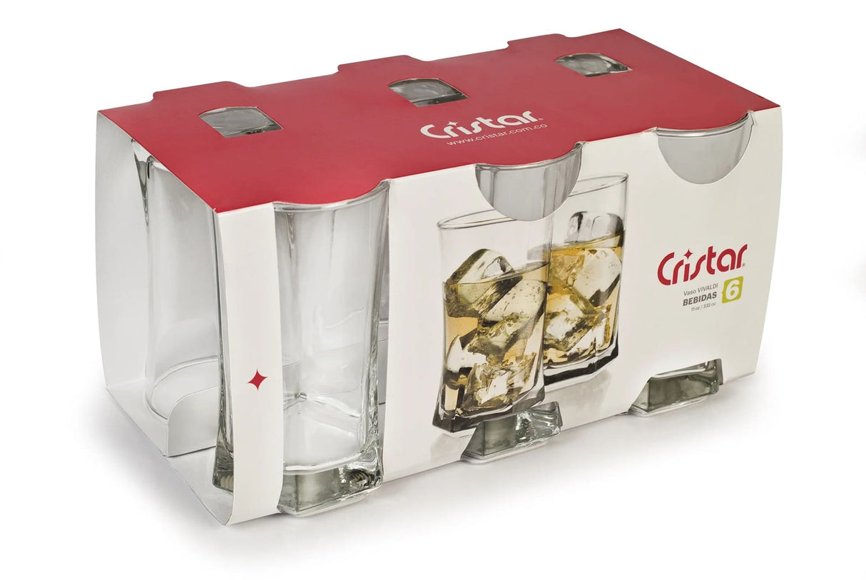 Display 6 Vasos Altos Modelo Vivaldi 332ml Para Tragos Agua Elegancia y funcionalidad en tu mesa. Disfruta de tus bebidas favoritas, ¡compra ahora!-4