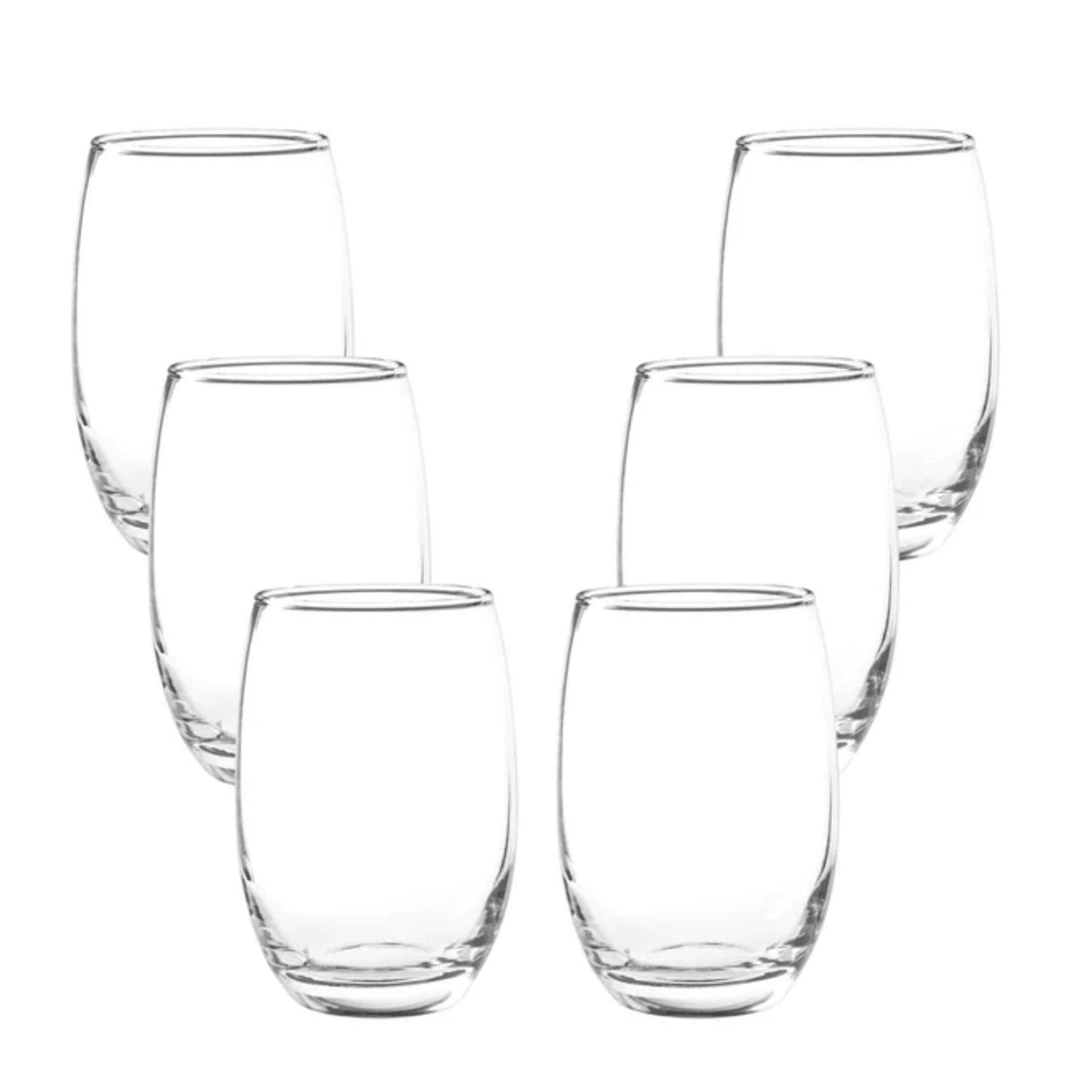 Set 6 Vasos Modelo Mikonos Transparentes De 460cc Ocasiones Mejora tus reuniones con estilo y funcionalidad. ¡Adquiere el set y sorprende a tus invitados!-1
