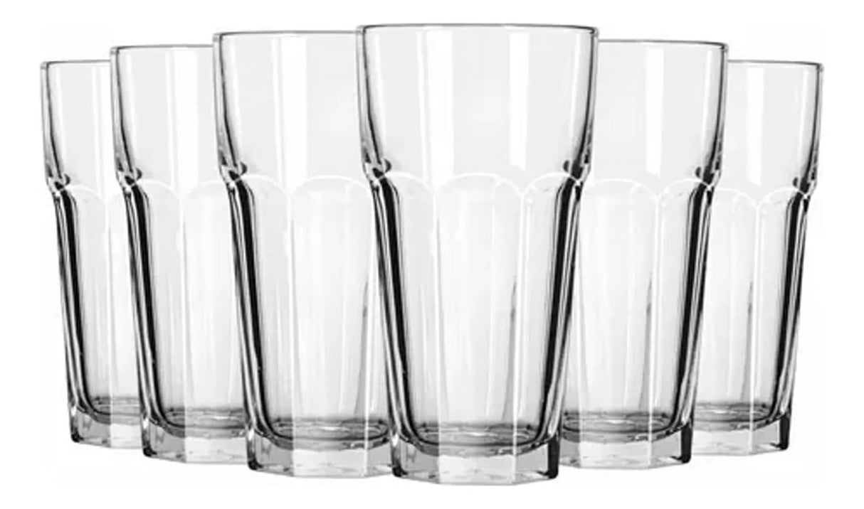 Set 6 Vasos Cooler Modelo Lisboa Tragos 468mL Tragos Agua Mejora tus reuniones con elegancia y funcionalidad. ¡Adquiere el set y disfruta de cada bebida!-1