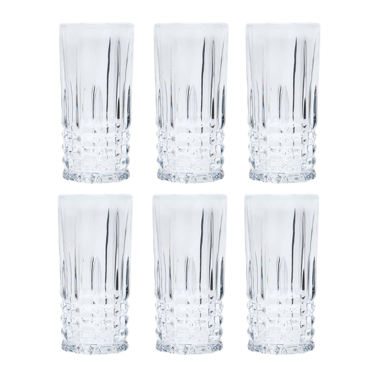 Set De 6 Vasos Altos 360Cc Modelo Birmingham Jugos Bebidas servir bebidas con estos elegantes vasos. ¡Compra ahora y sorprende a tus invitados!-1
