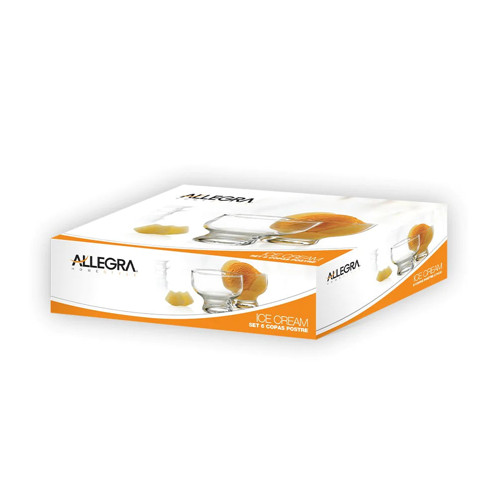 Set 6 Copas Helado Ice Cream De 225cc Helados Ponche Postres Elegancia y funcionalidad en cada porción. ¡Haz tu pedido y sorprende a tus invitados!-4