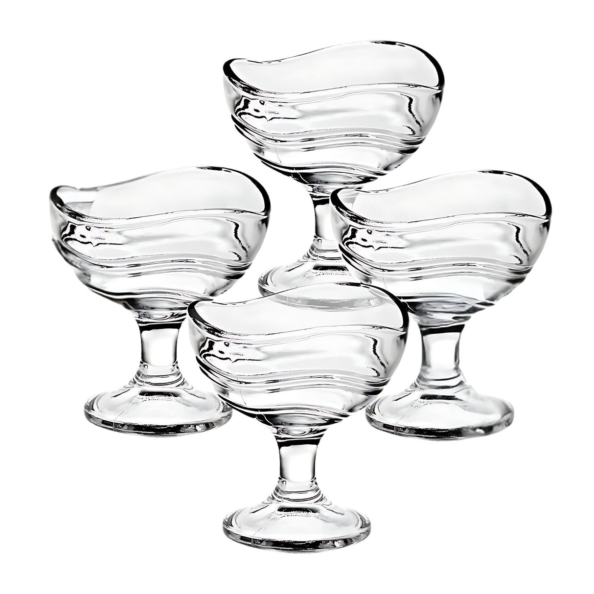 Pack de 4 copas para postres modelo Florencia, perfectas para servir helados con estilo. ¡Haz tus postres irresistibles, compra hoy!-4