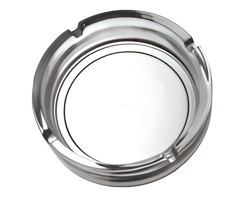 Cenicero circular de vidrio transparente Allegra, 10.5cm, resistente al calor, ideal para cenizas y colillas en casa o oficina.-1-3-1-1