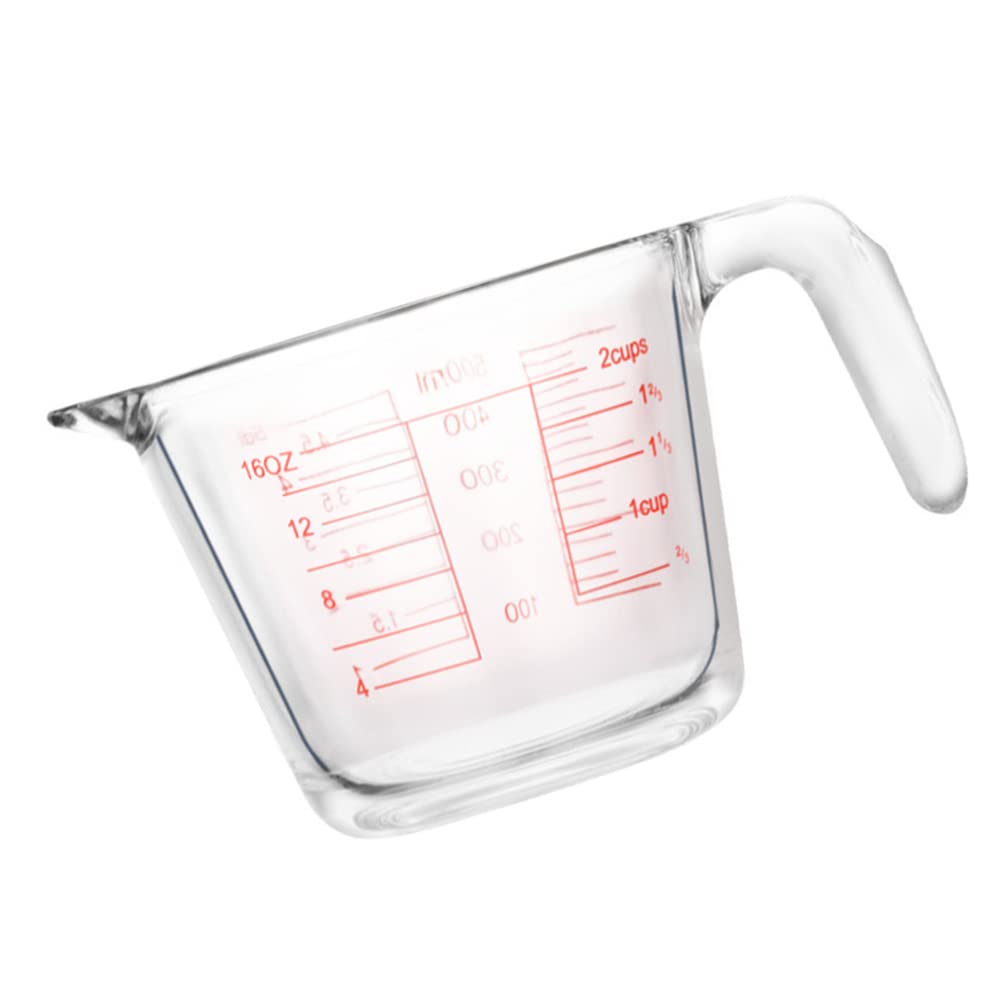 Jarra Medidora De Líquidos o Mezclas 500ml Vidrio Allegra, ideal para medir con precisión. ¡Haz que tus recetas sean perfectas! Compra ahora y mejora tu cocina.-2