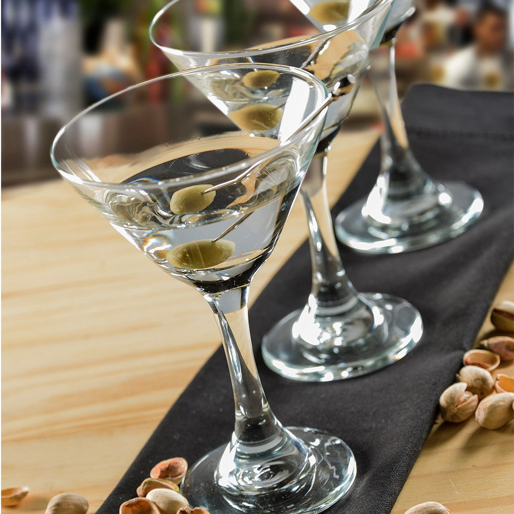 Copa Cocktail Martini Cristar de vidrio transparente, 270cc, elegante y duradera, ideal para servir cócteles en eventos formales e informales.-1-3-1-1