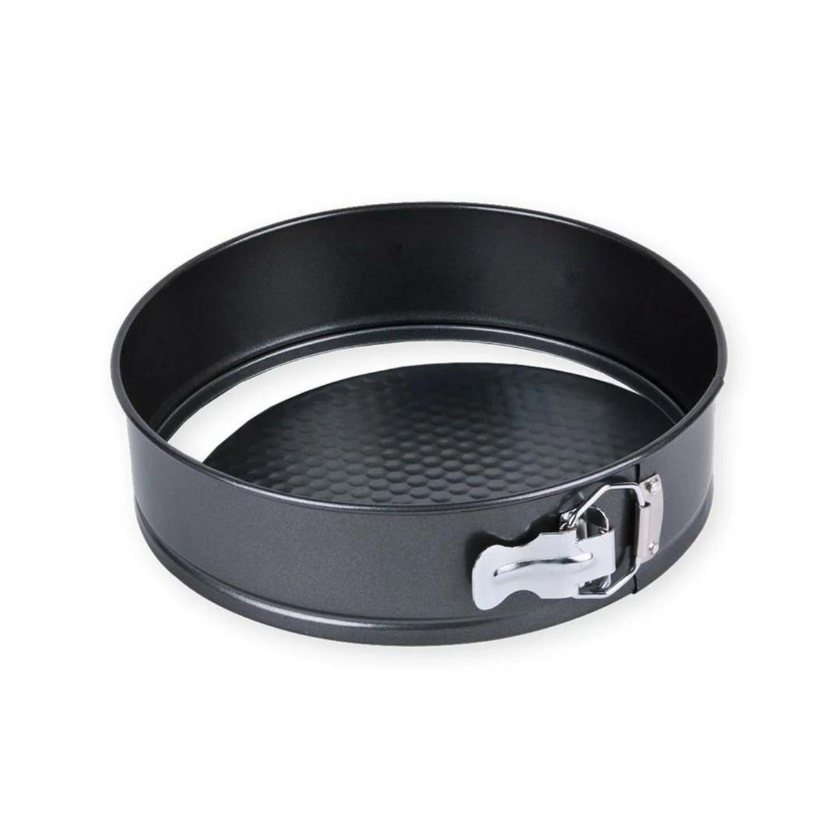 Molde desmontable antiadherente de 26 cm en acero negro, ideal para hornear pasteles y tartas con fondo reversible.-1-2-1-1