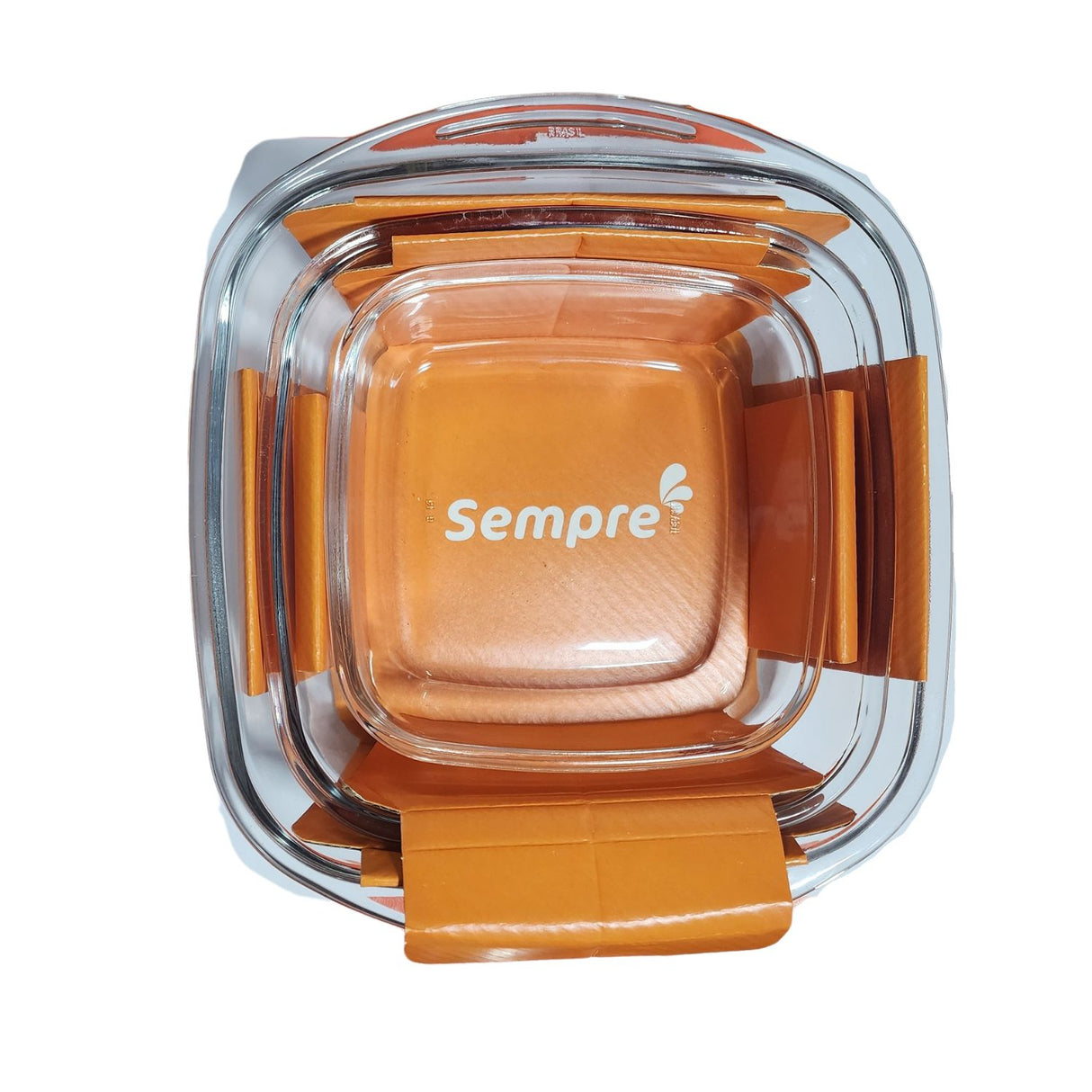 Set de 3 fuentes cuadradas de vidrio templado, aptas para horno y microondas, ideales para hornear y almacenar alimentos.-2-2-1-1