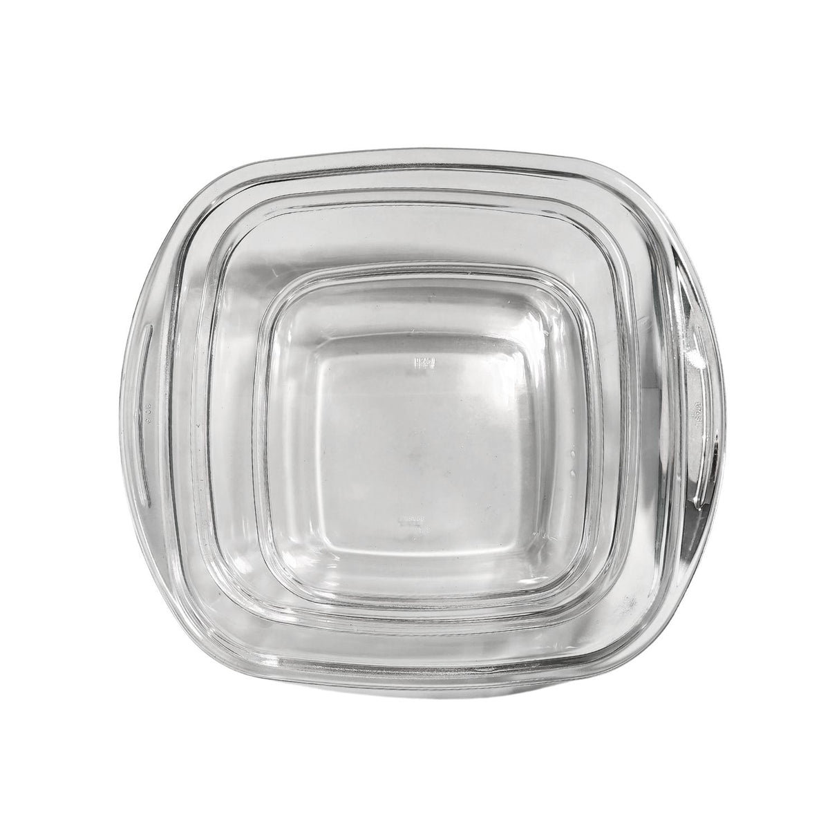 Set de 3 fuentes cuadradas de vidrio templado, aptas para horno y microondas, ideales para hornear y almacenar alimentos.-2-3-1-1