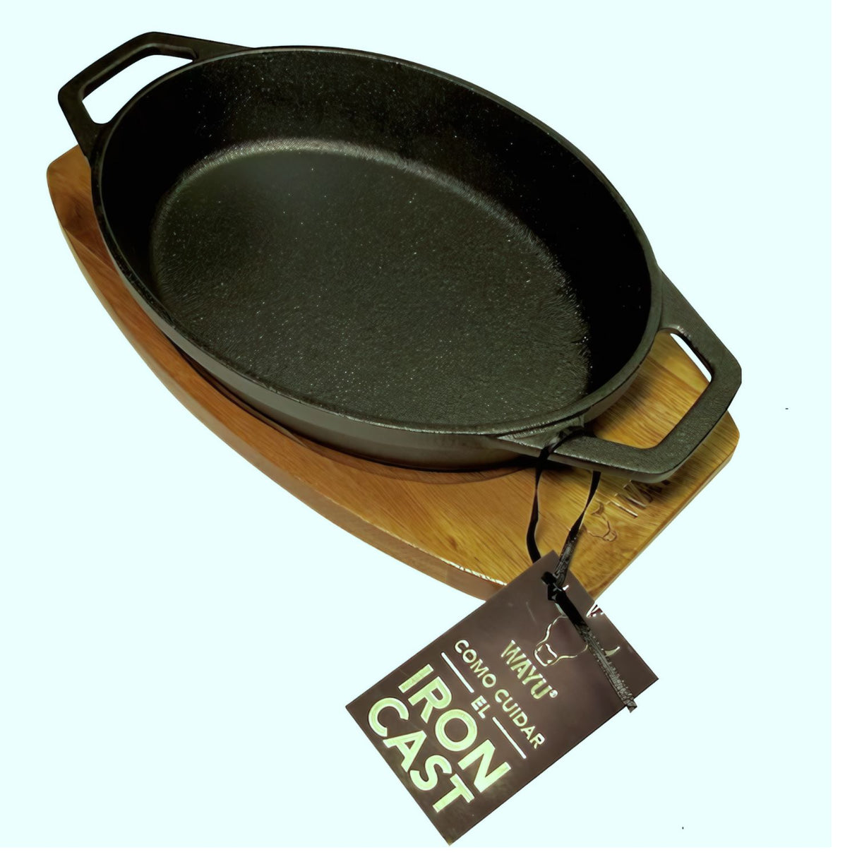 Cacerola 24cm Wayu Iron Cast Base Madera Cocina Acero Cocina eficiente y uniforme con esta cacerola. ¡Descubre su versatilidad y mejora tus platillos!-2