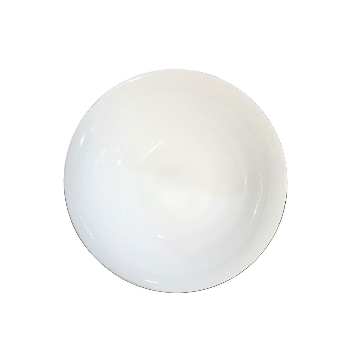 Ensaladera de porcelana blanca con borde dorado, 25cm, ideal para servir ensaladas y frutas, apta para microondas y lavavajillas.-1-2-1-1