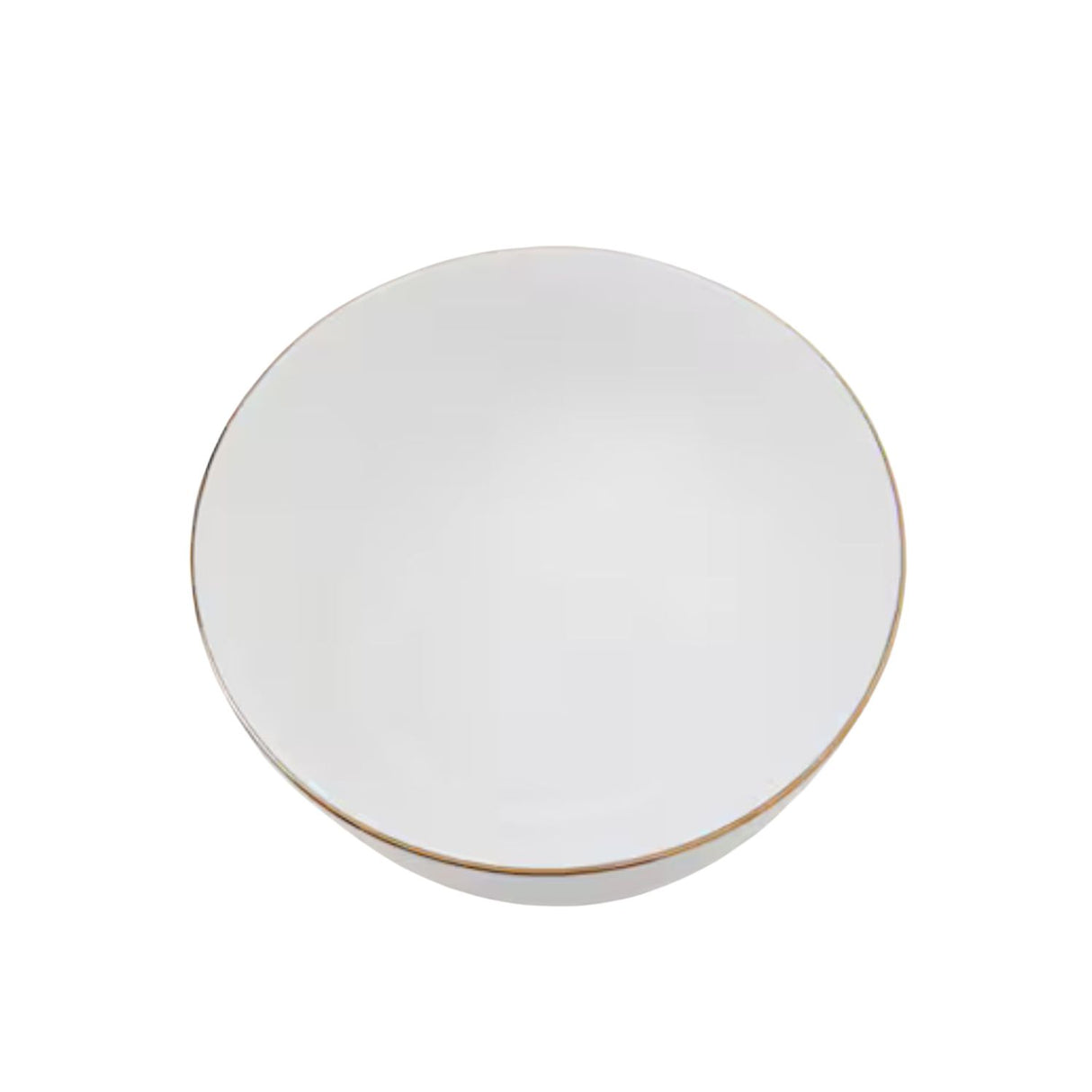 Bowl de porcelana blanca de 11 cm con borde dorado, ideal para servir sopas y postres. Elegante y resistente, apto para microondas y lavavajillas.-1-2-1-1