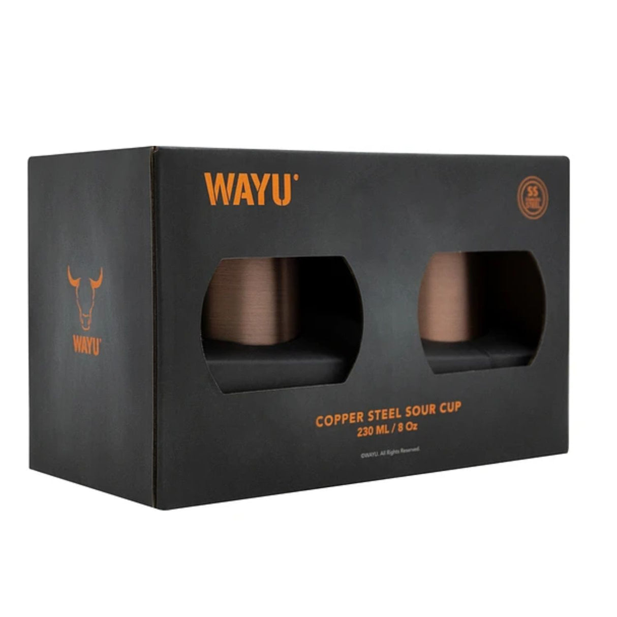 Set 2 Vasos Aperitivo Copper Line Wayu 230mL Cocteleria para tus eventos. Disfruta de bebidas con estilo, ¡compra ahora y disftuta!-1-4