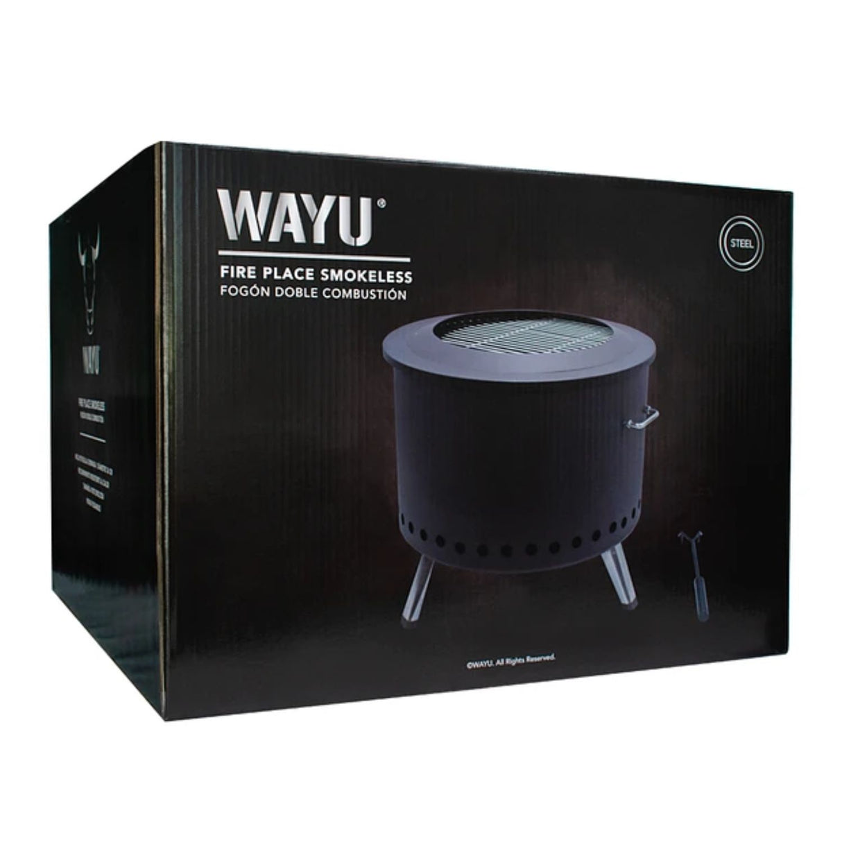 Fogon Brasero Doble Combustion 55cm Wayu Asado Parrilla